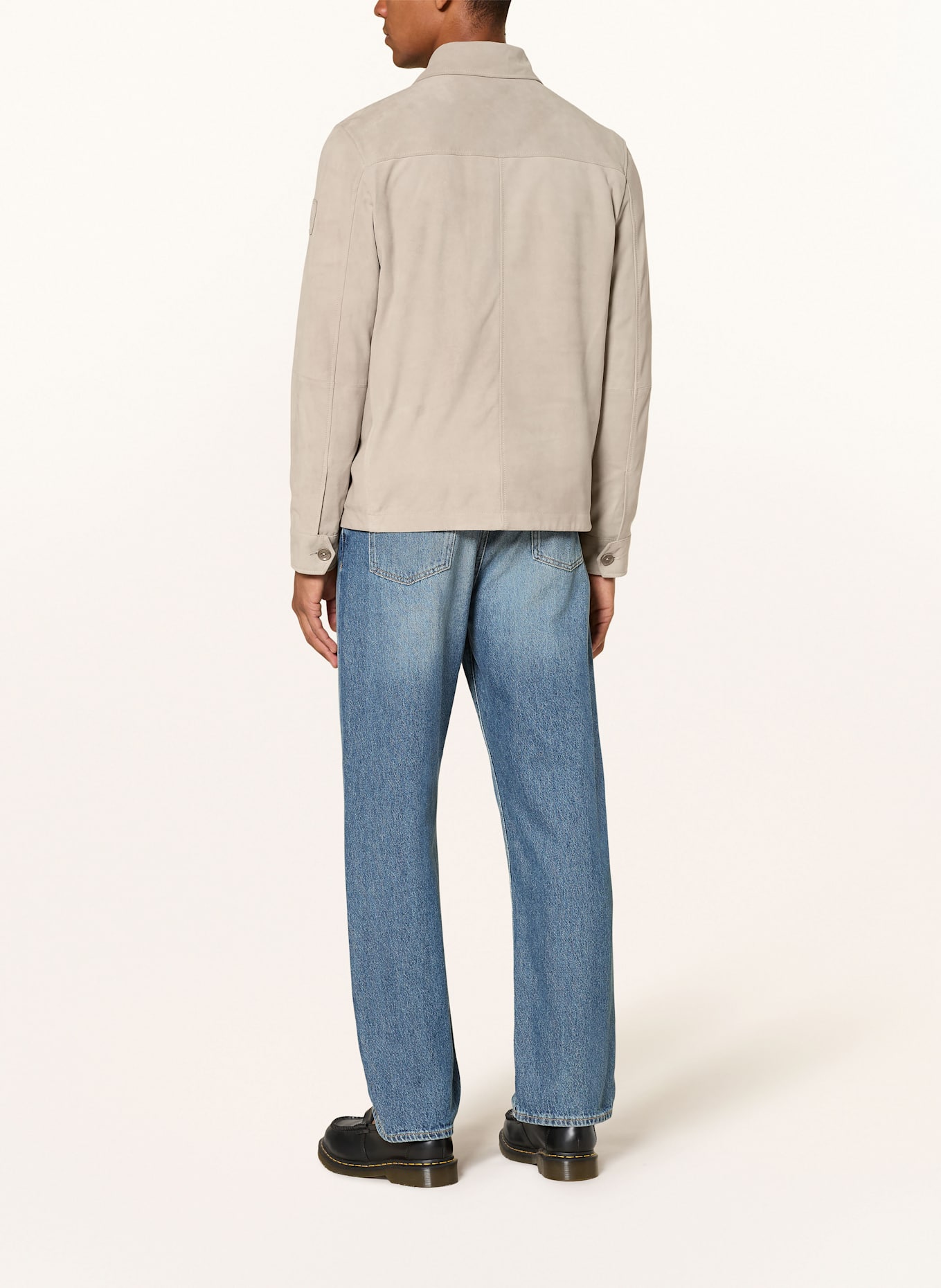 BELSTAFF Leder-Overjacket WAYMARK: MINT