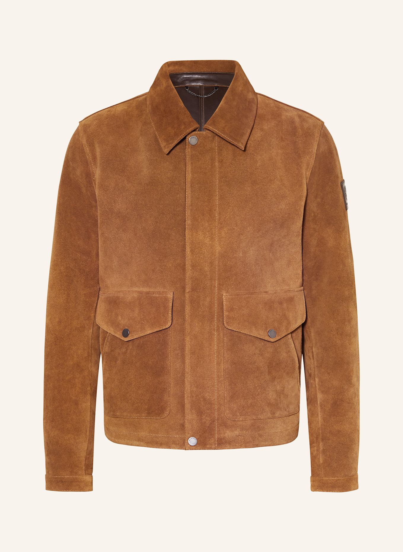 BELSTAFF OUTLAND leather jacket: BROWN