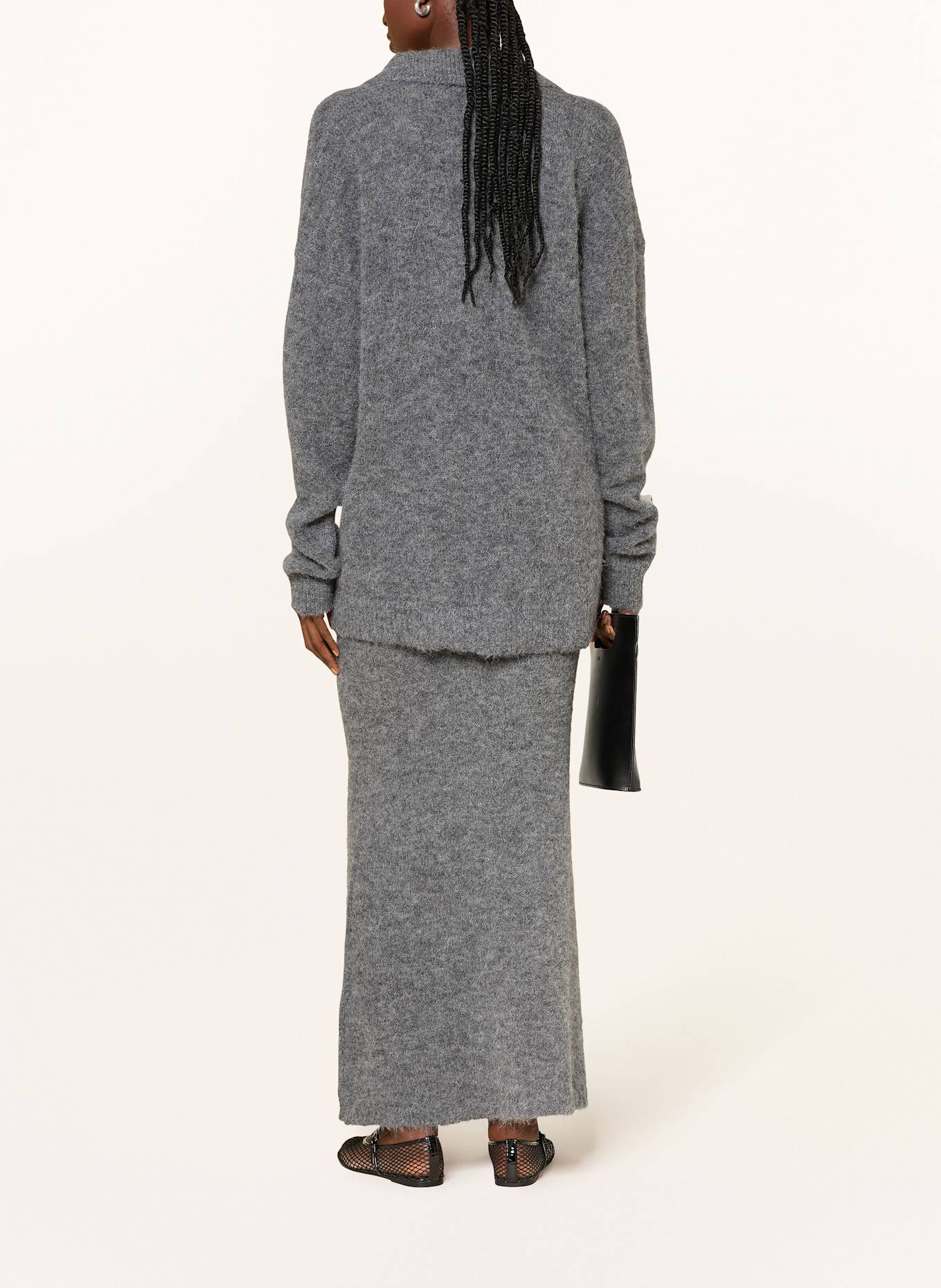 by Aylin Koenig Spódnica z dzianiny BEA z dodatkiem alpaki: SZARY