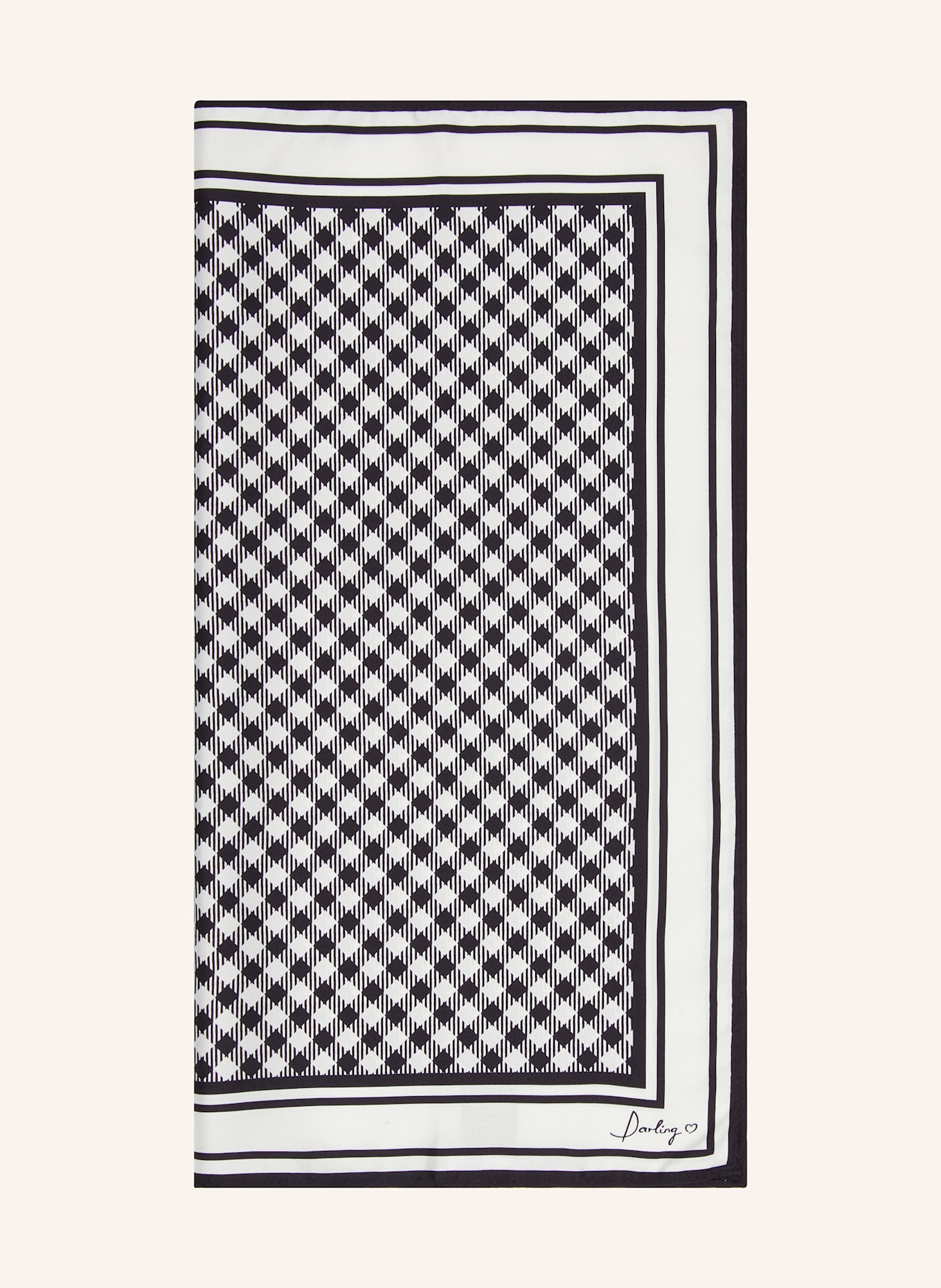 darling harbour Seidentuch: DUNKELBLAU / WEISS