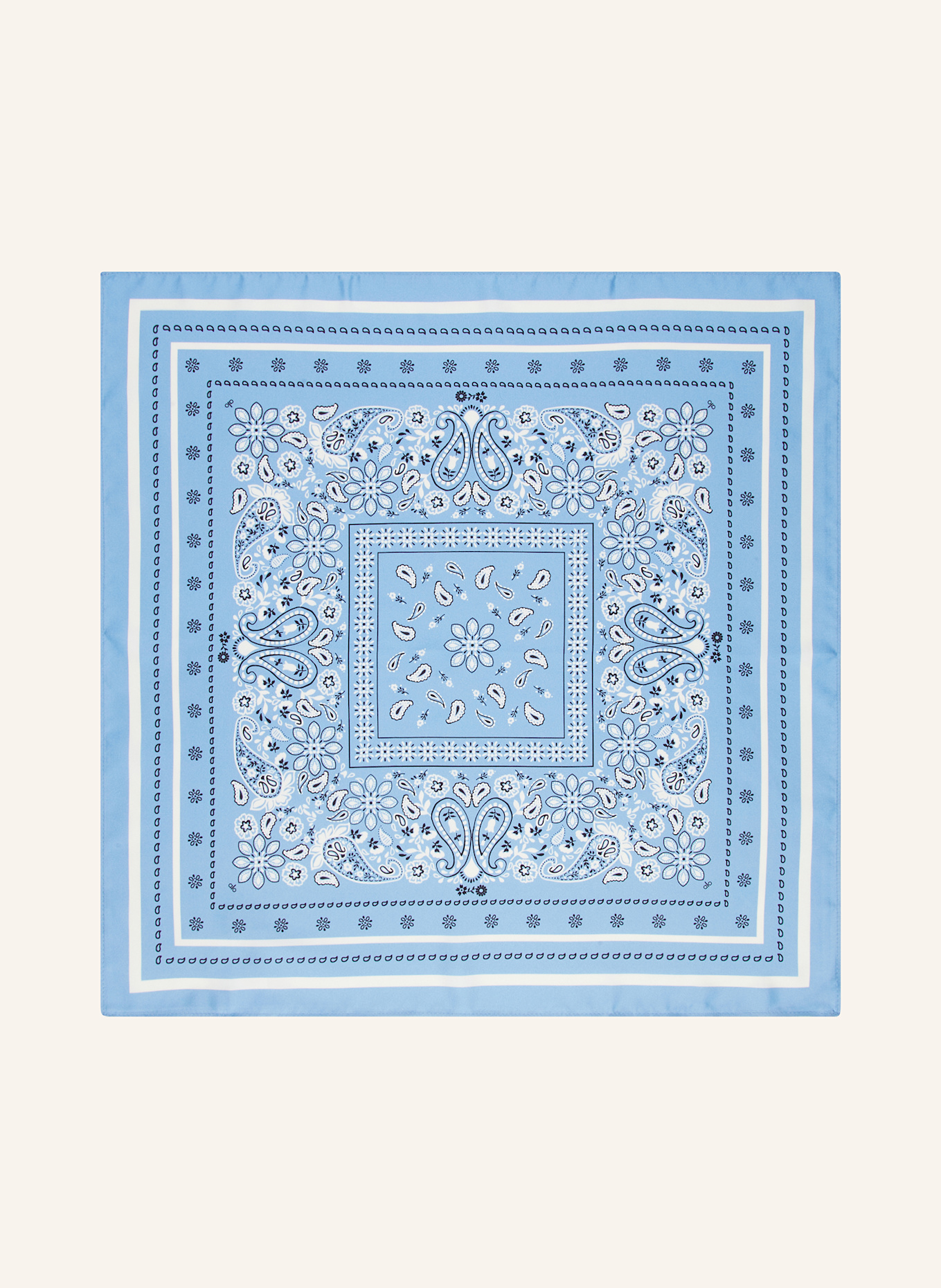 darling harbour Seidentuch: HELLBLAU / WEISS