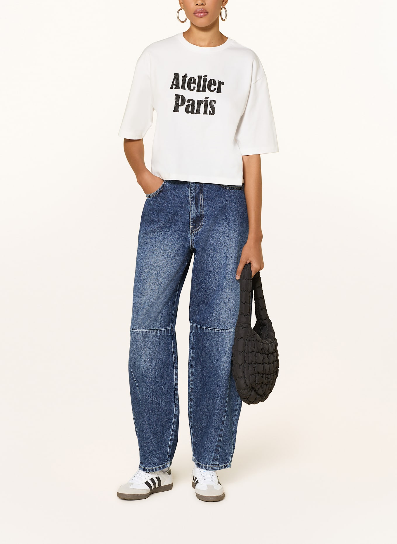 darling harbour Jeansy barrel: DARK BLUE