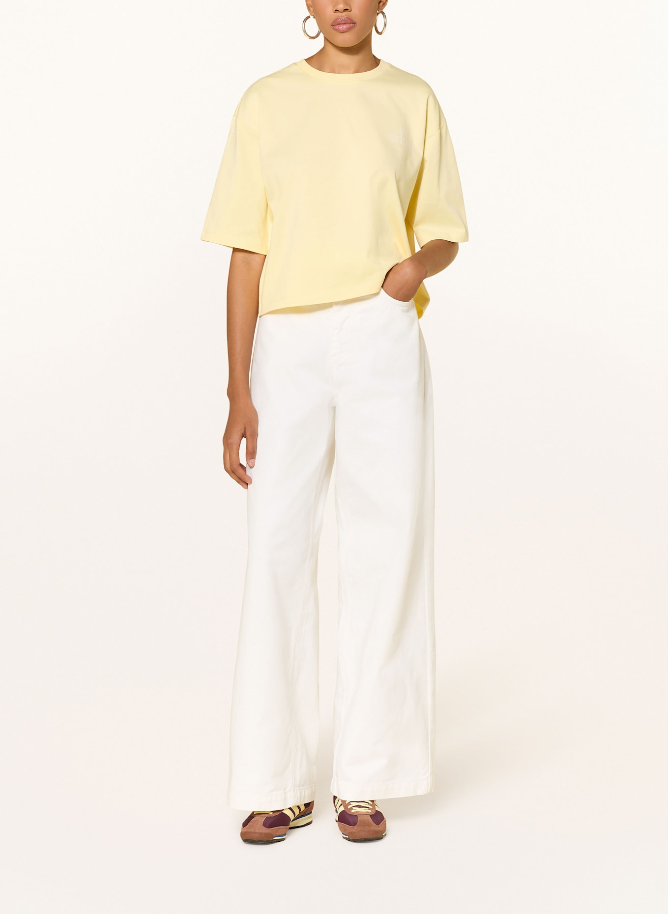 darling harbour Wide leg jeans: OFFWHITE