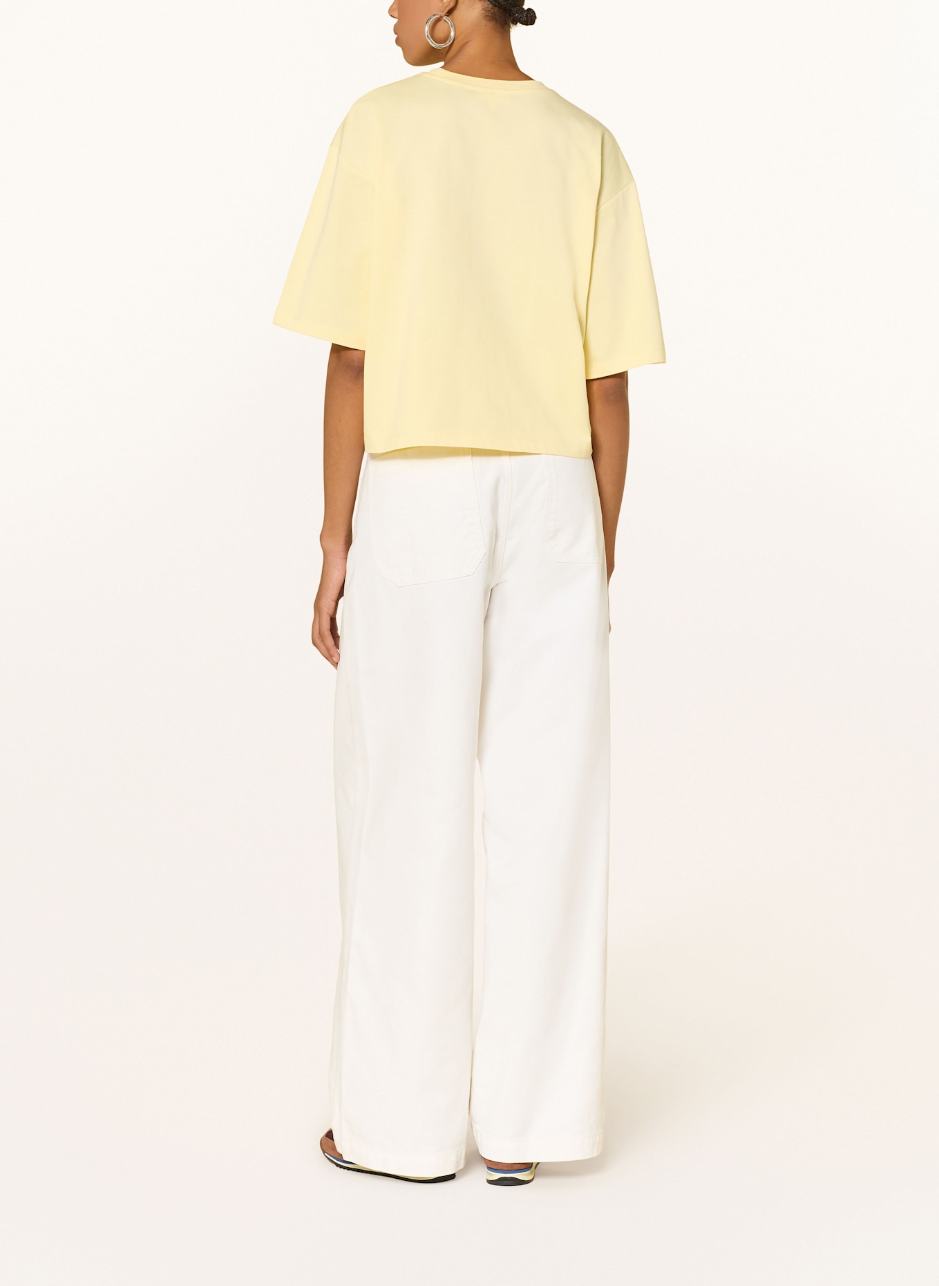 darling harbour Wide leg jeans: OFFWHITE