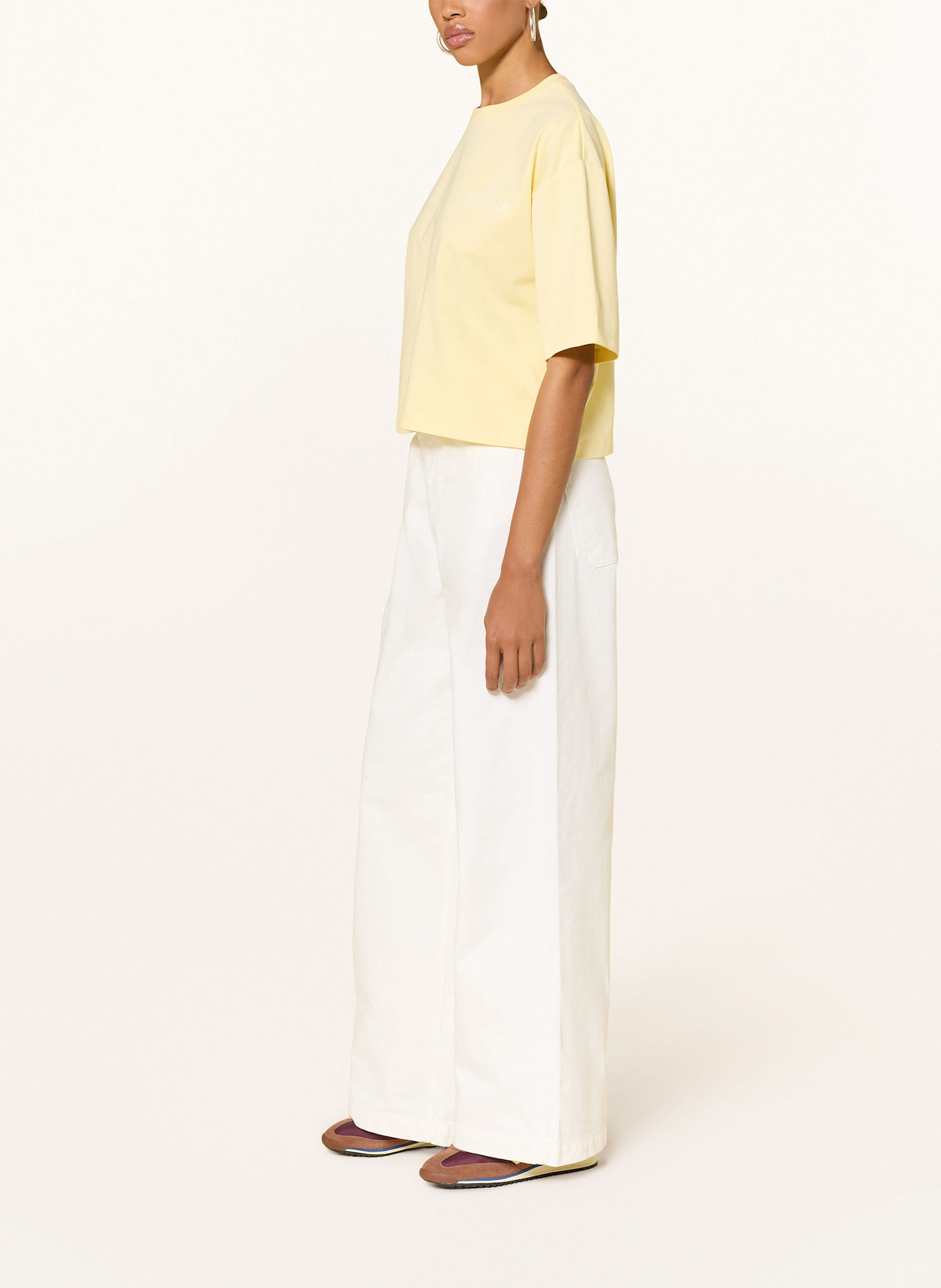 darling harbour Wide leg jeans: OFFWHITE