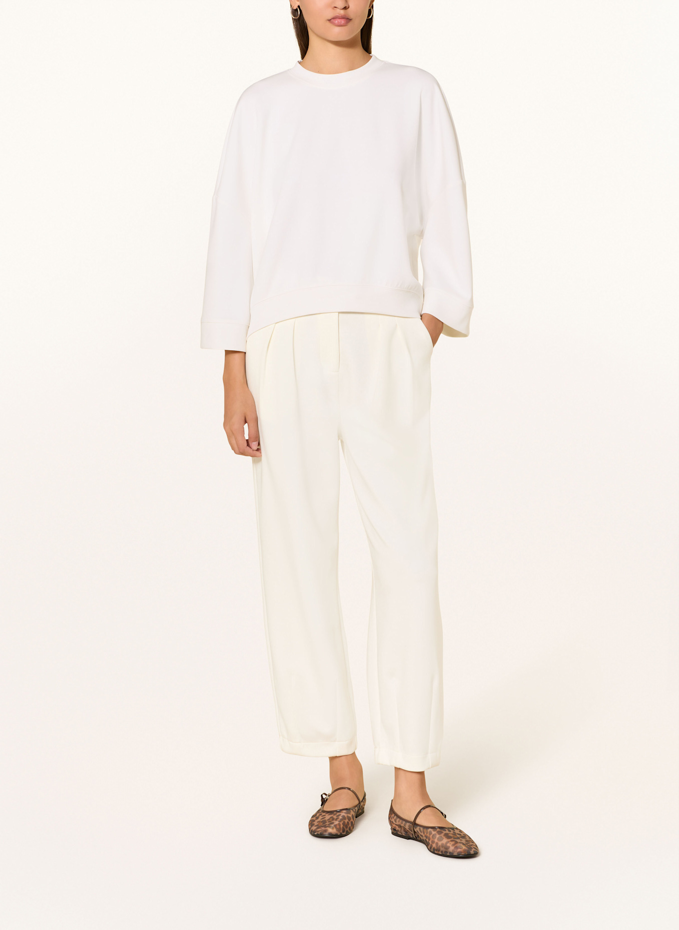 Rich & Royal Sweatshirt mit 3/4-Arm: WEISS