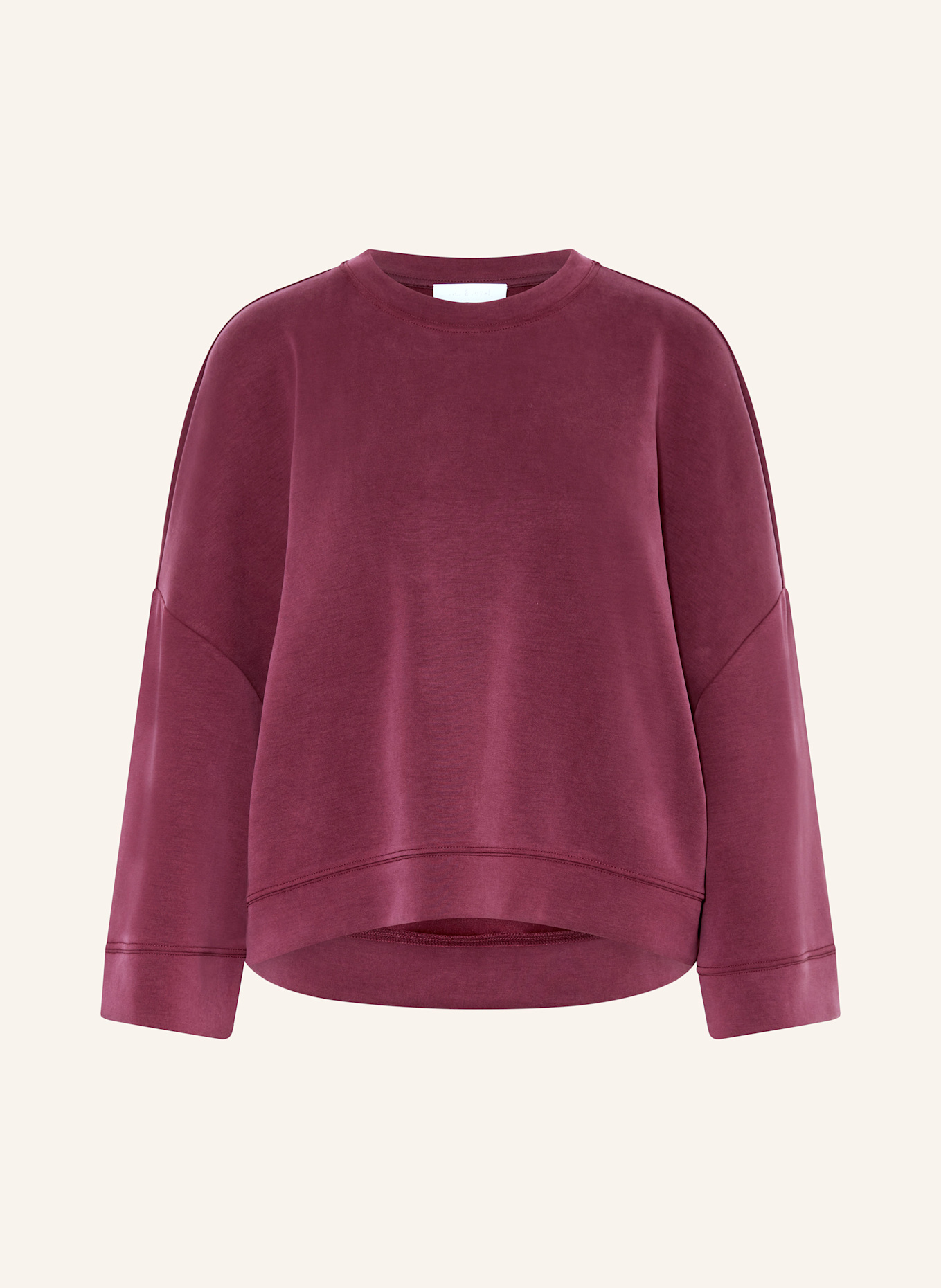 Rich & Royal Sweatshirt mit 3/4-Arm: DUNKELROT
