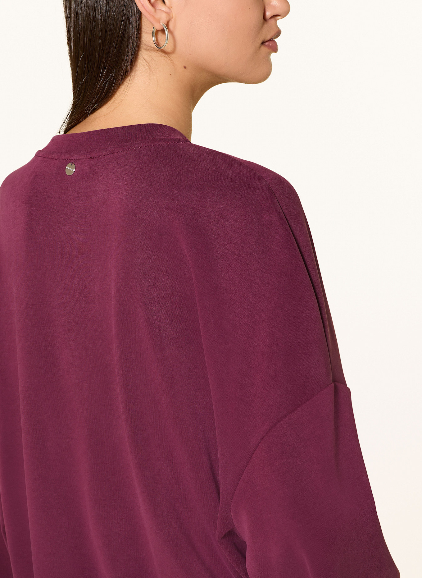 Rich & Royal Sweatshirt mit 3/4-Arm: DUNKELROT