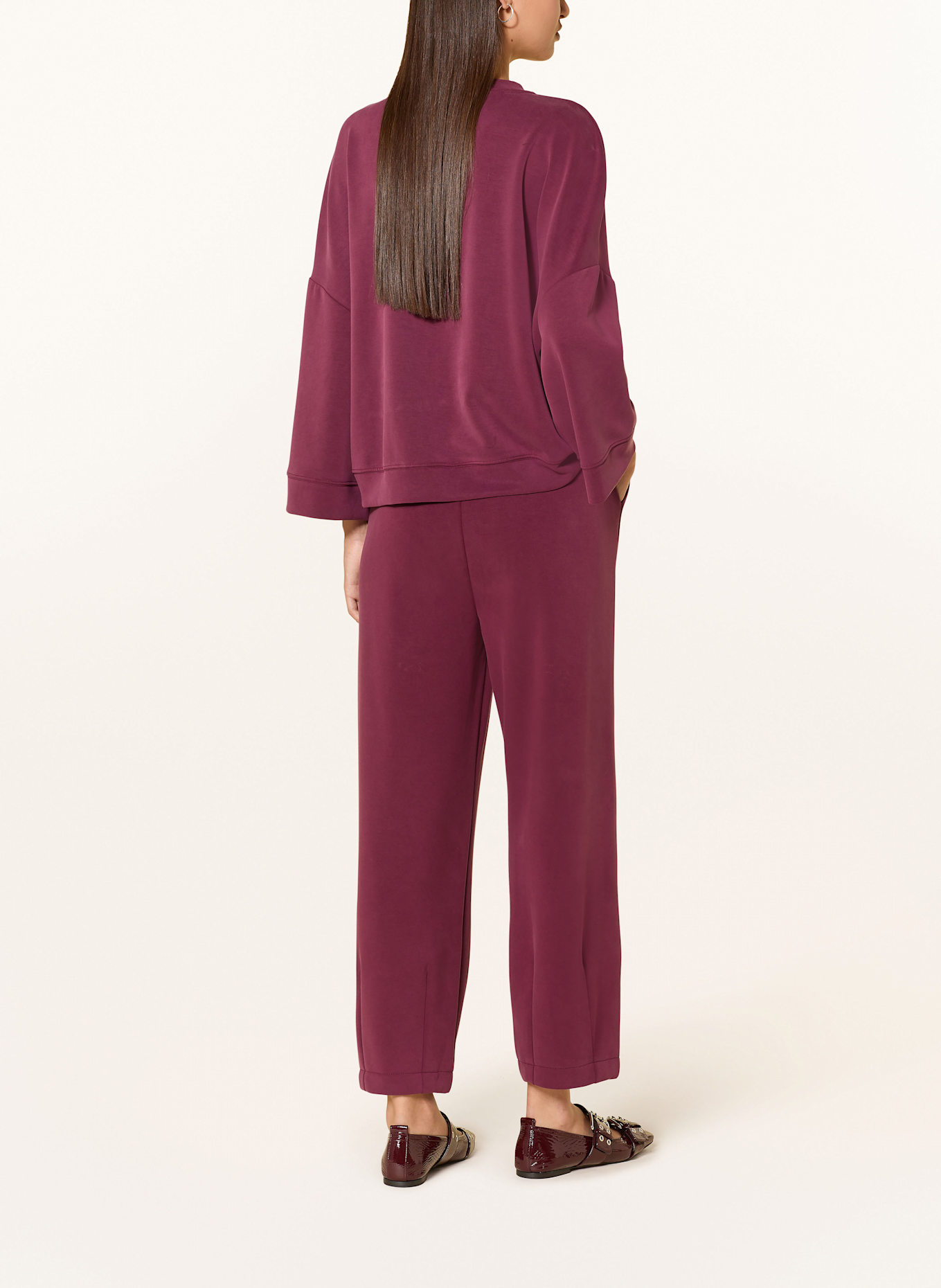 Rich & Royal 7/8-Hose aus Jersey: DUNKELROT