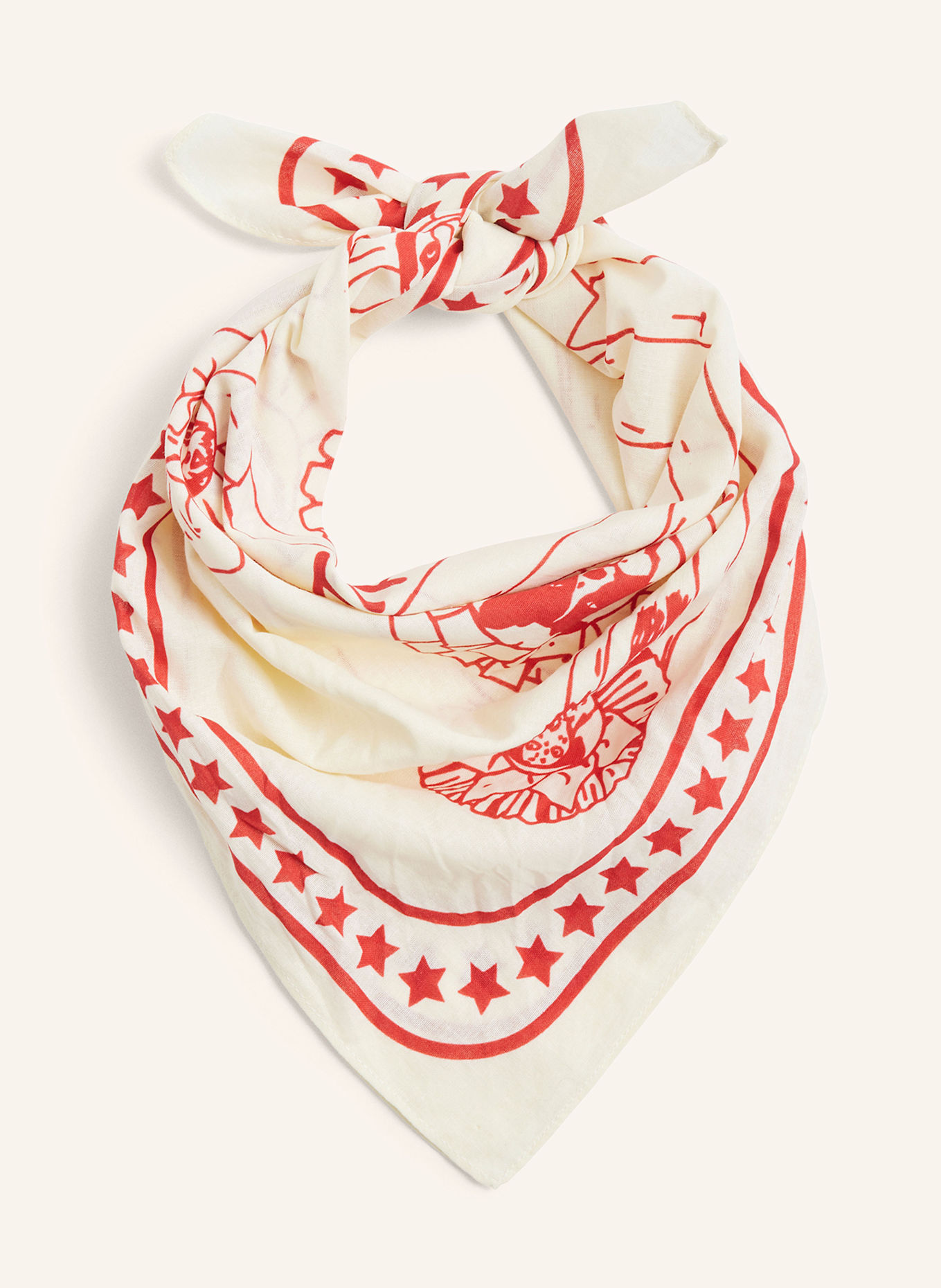 HAY Hundehalstuch: ECRU/ ROT