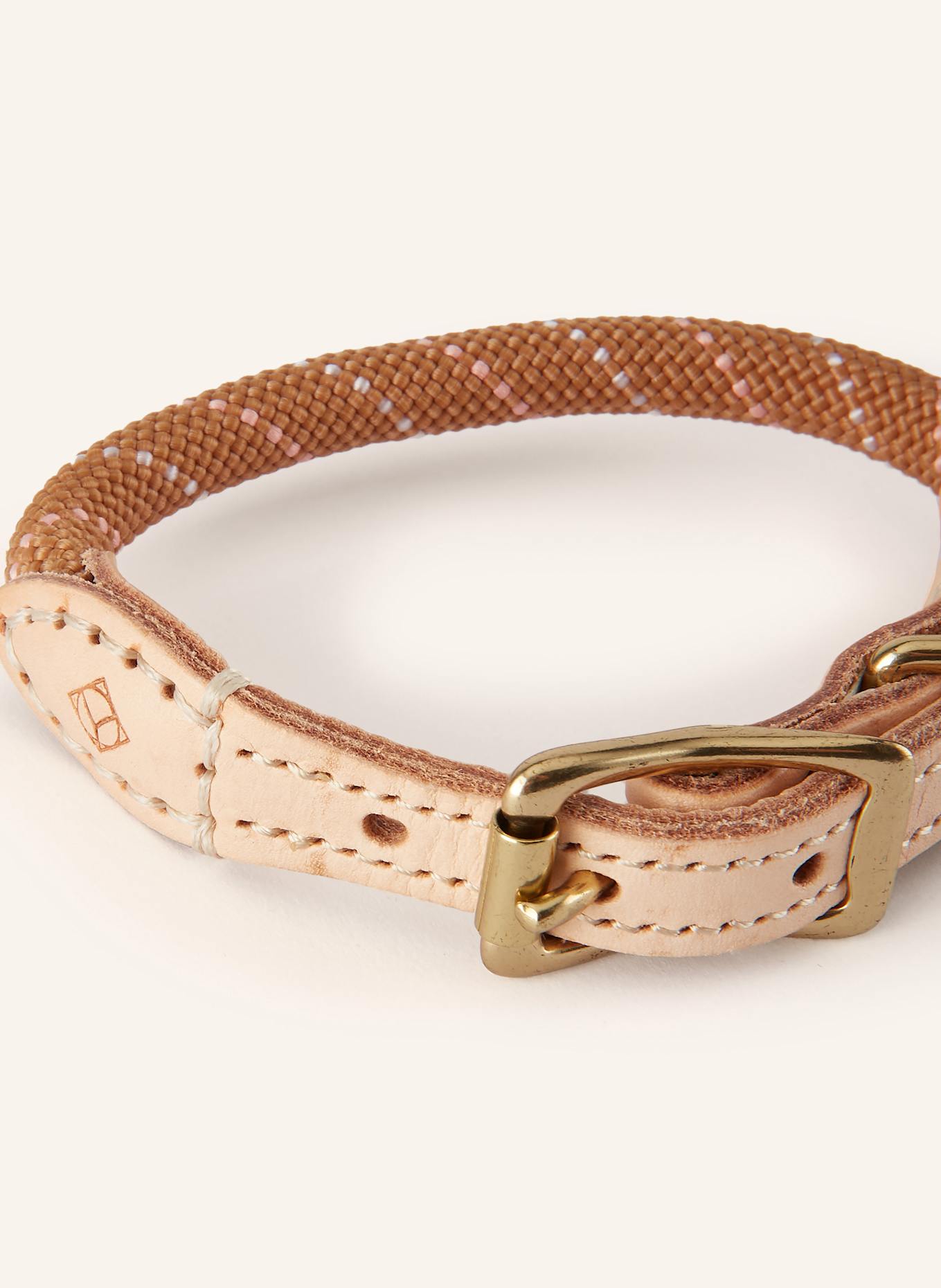 oyoy Hundehalsband PERRY SMALL: HELLBRAUN / HELLORANGE