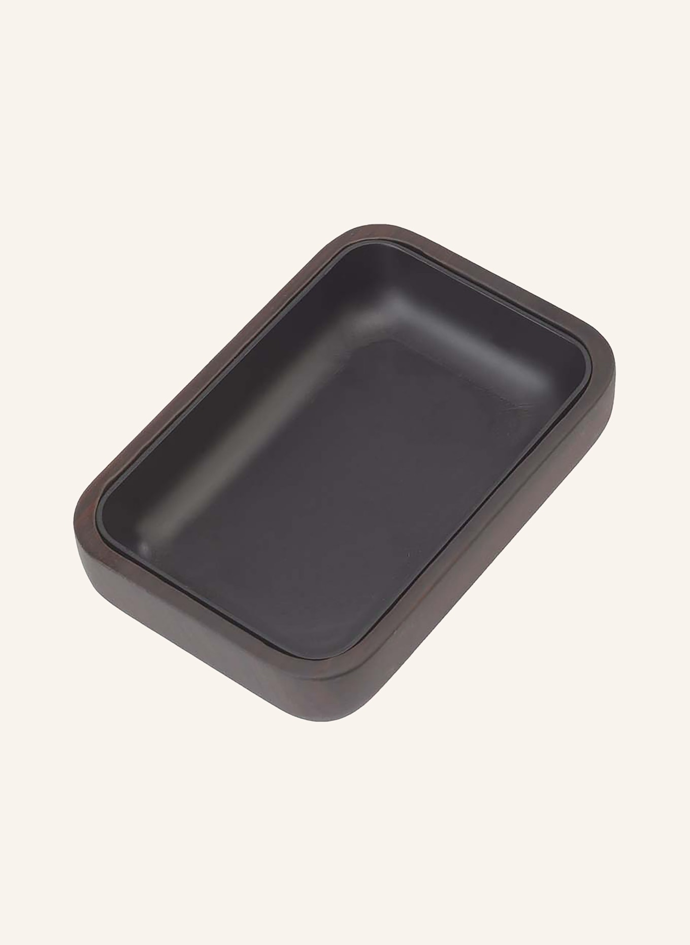 AQUANOVA Seifenschale EBONY: DUNKELBRAUN / SCHWARZ