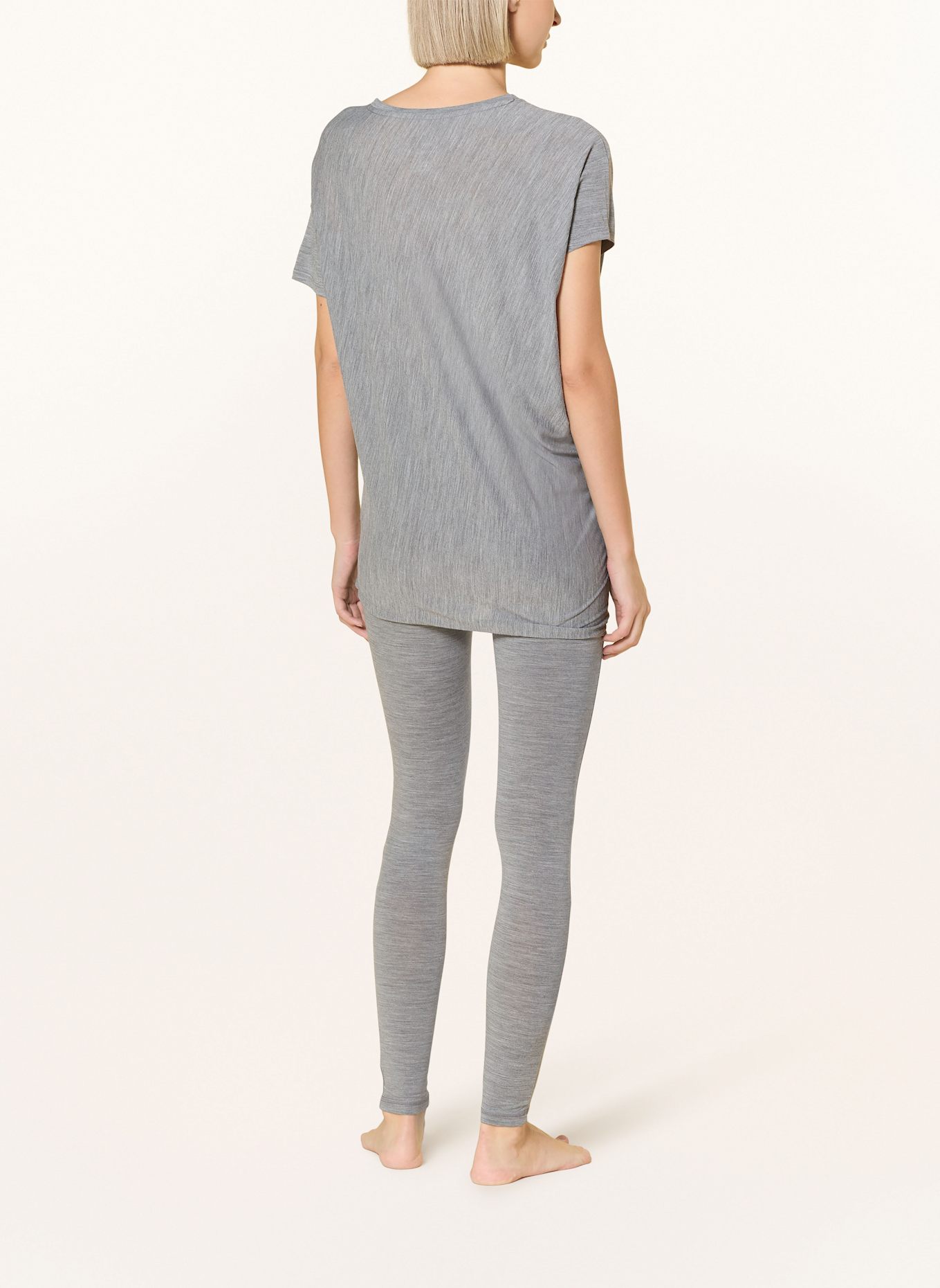 super.natural T-Shirt YOGA LOOSE mit Merinowolle: GRAU