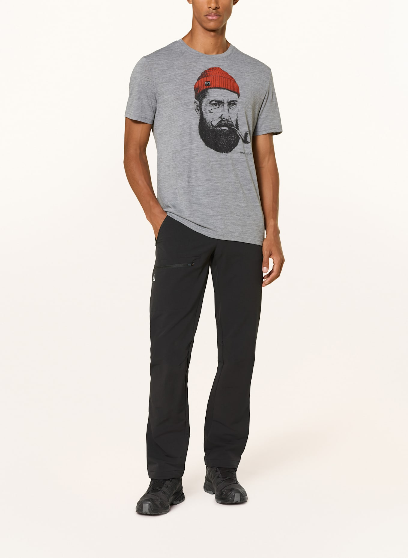 super.natural T-Shirt SAILOR mit Merinowolle: GRAU