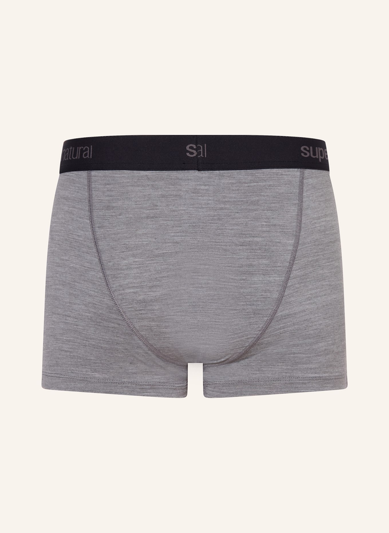 super.natural Funktionswäsche-Boxershorts TUNDRA175 BOXER mit Merinowolle: GRAU