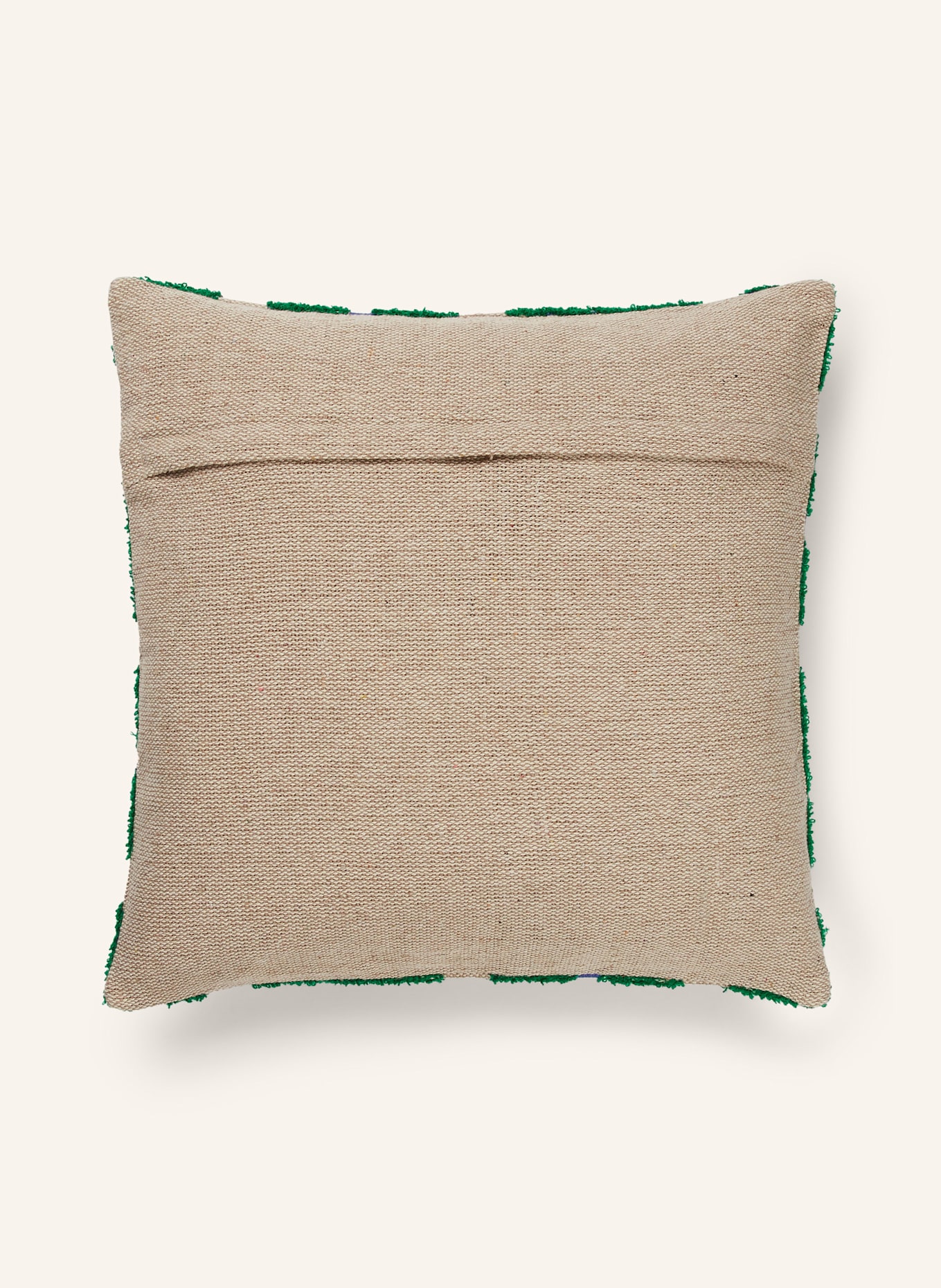 &k amsterdam PLANO decorative cushion cover: CREAM / GREEN / BLUE