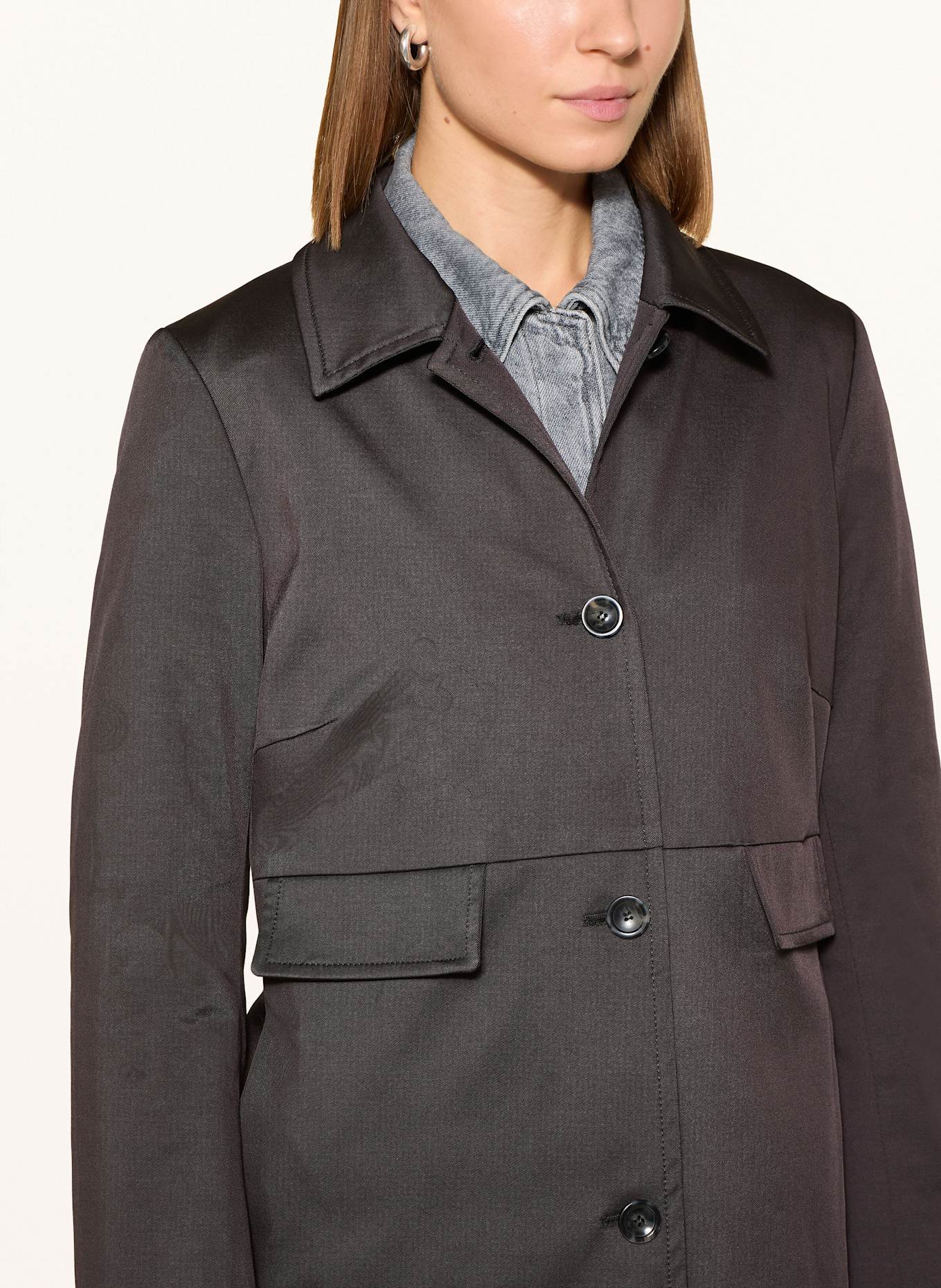 CINQUE CIMINA coat: BLACK