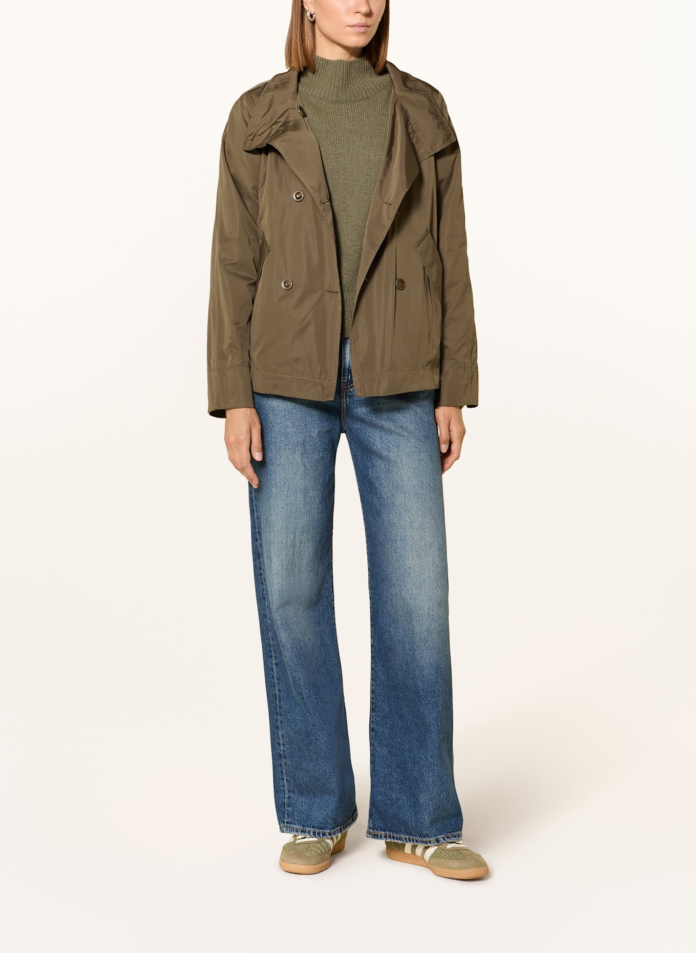 CINQUE Trench-Jacke CIJOLINI: DUNKELGRÜN