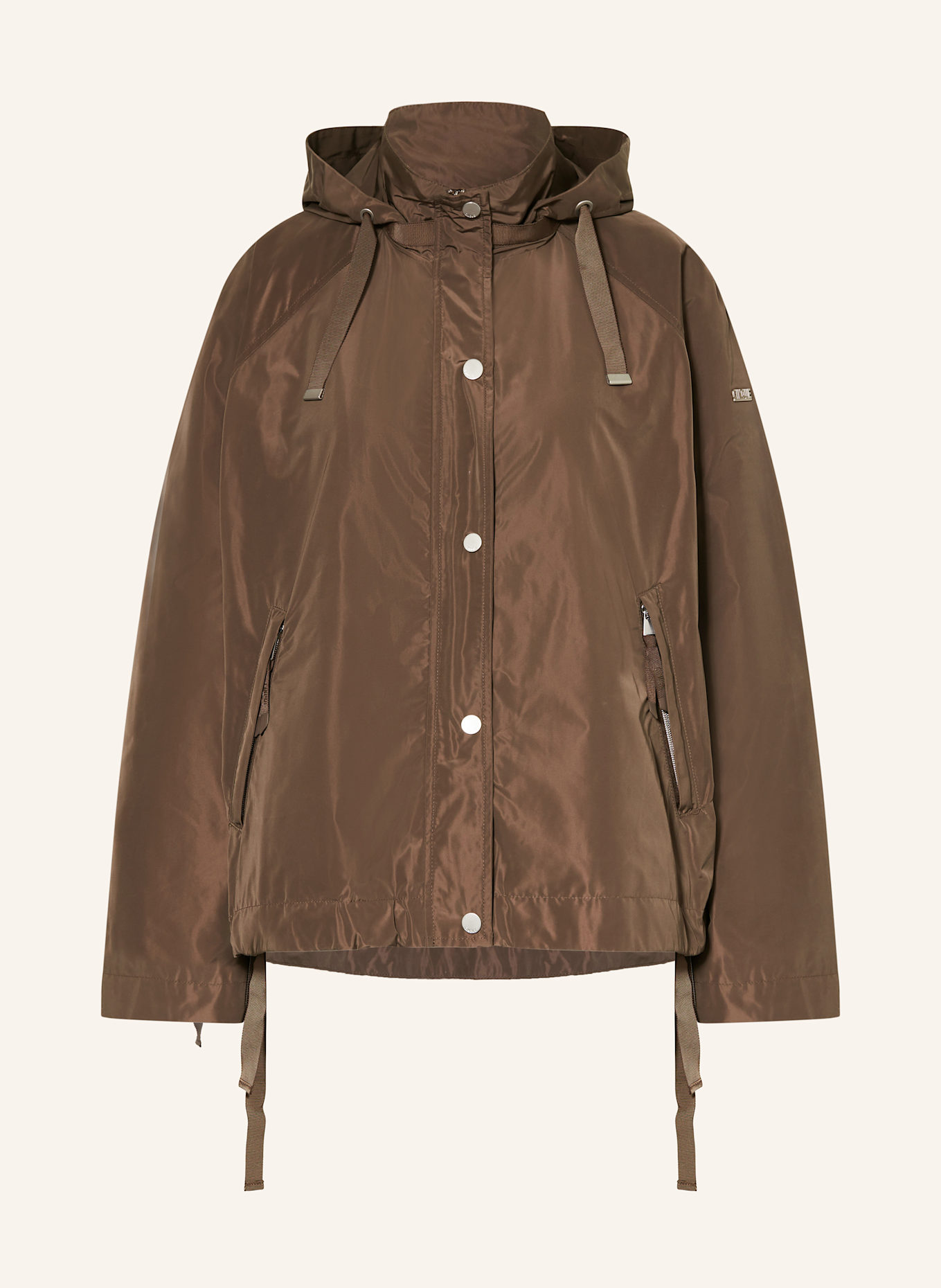 CINQUE Kurtka CICATA z odpinanym kapturem: CIEMNOBRĄZOWY