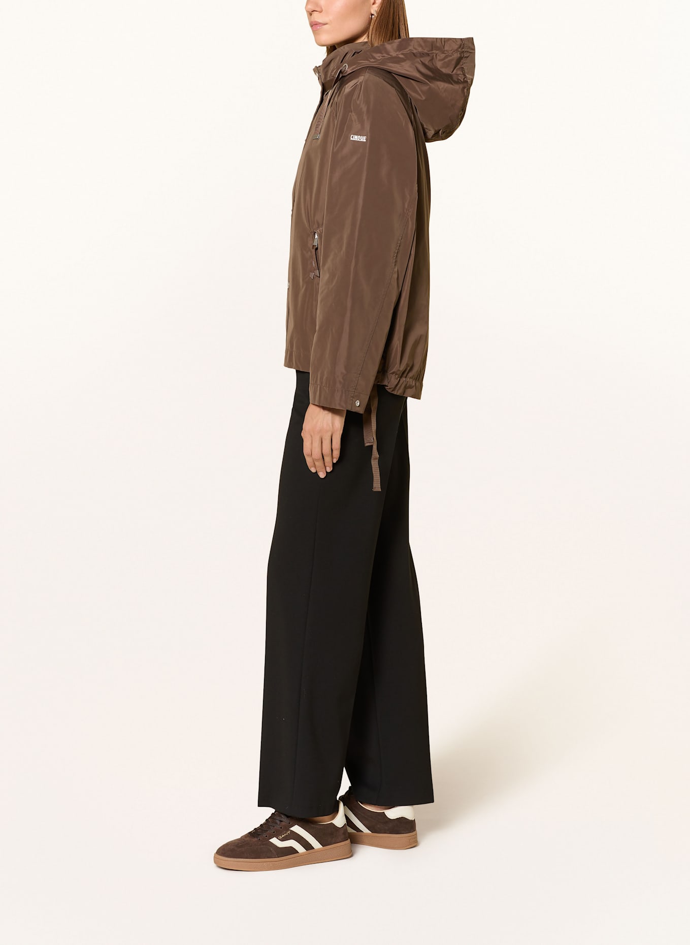 CINQUE Kurtka CICATA z odpinanym kapturem: CIEMNOBRĄZOWY