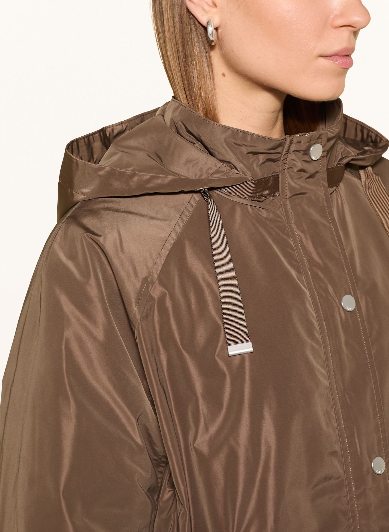 CINQUE Kurtka CICATA z odpinanym kapturem: CIEMNOBRĄZOWY