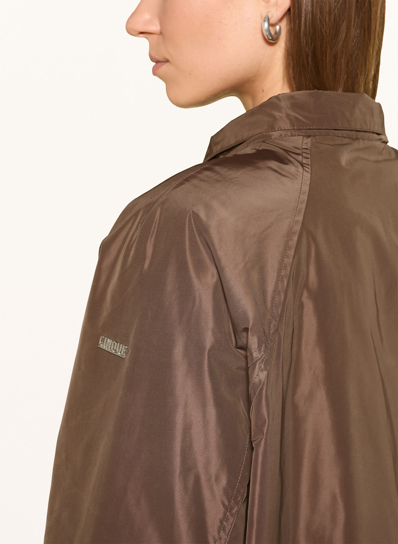 CINQUE Kurtka CICATA z odpinanym kapturem: CIEMNOBRĄZOWY