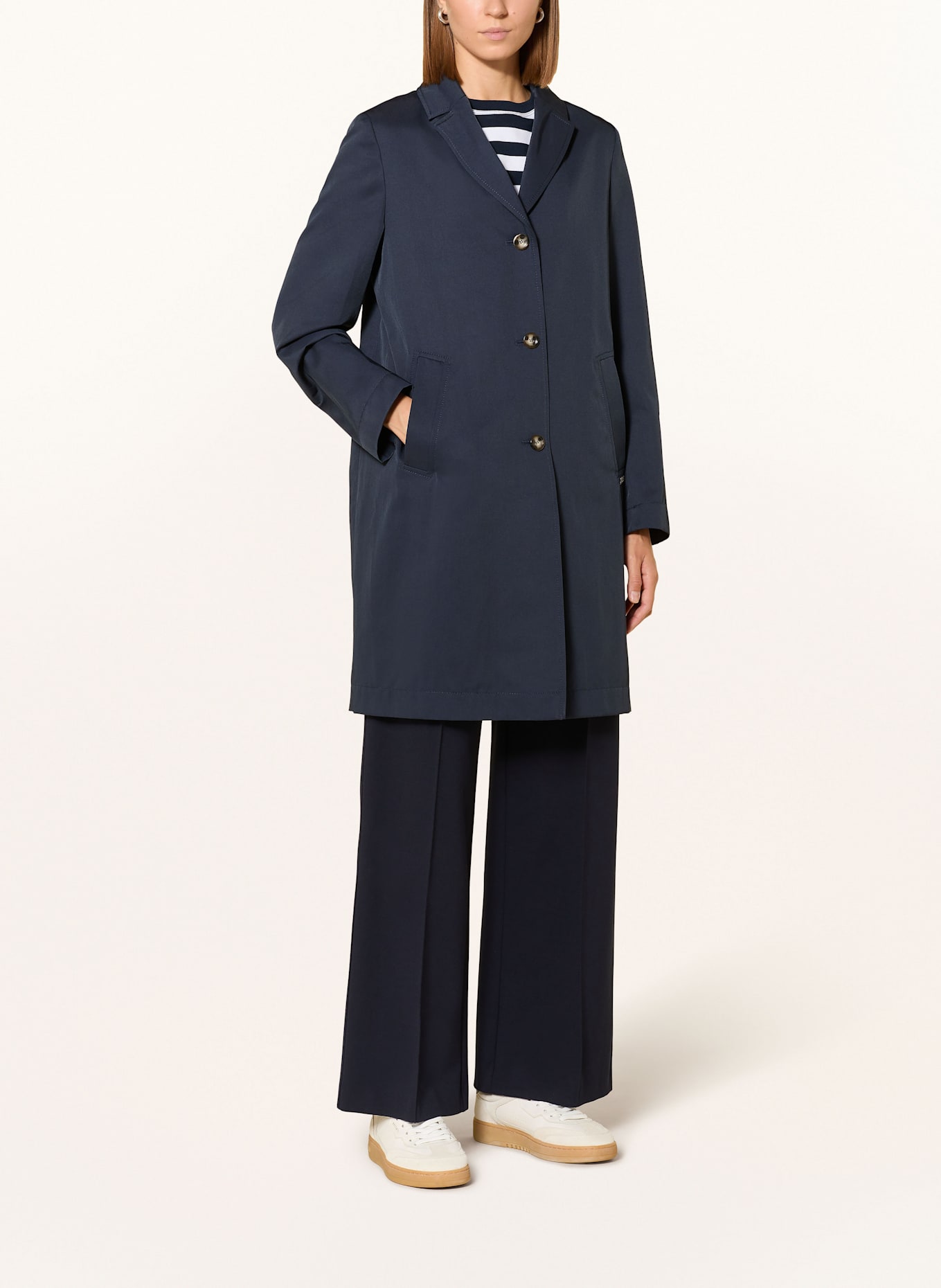 CINQUE Mantel CIMIRACLE_SUN mit herausnehmbarer Blende und Kapuze: DUNKELBLAU