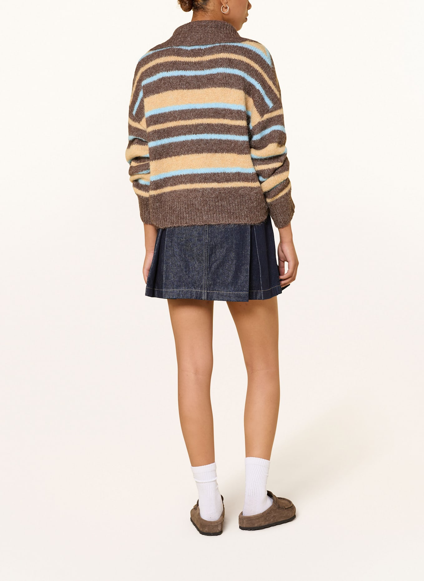 NEO NOIR Pullover CAMMINA: DUNKELBRAUN / HELLORANGE / HELLBLAU