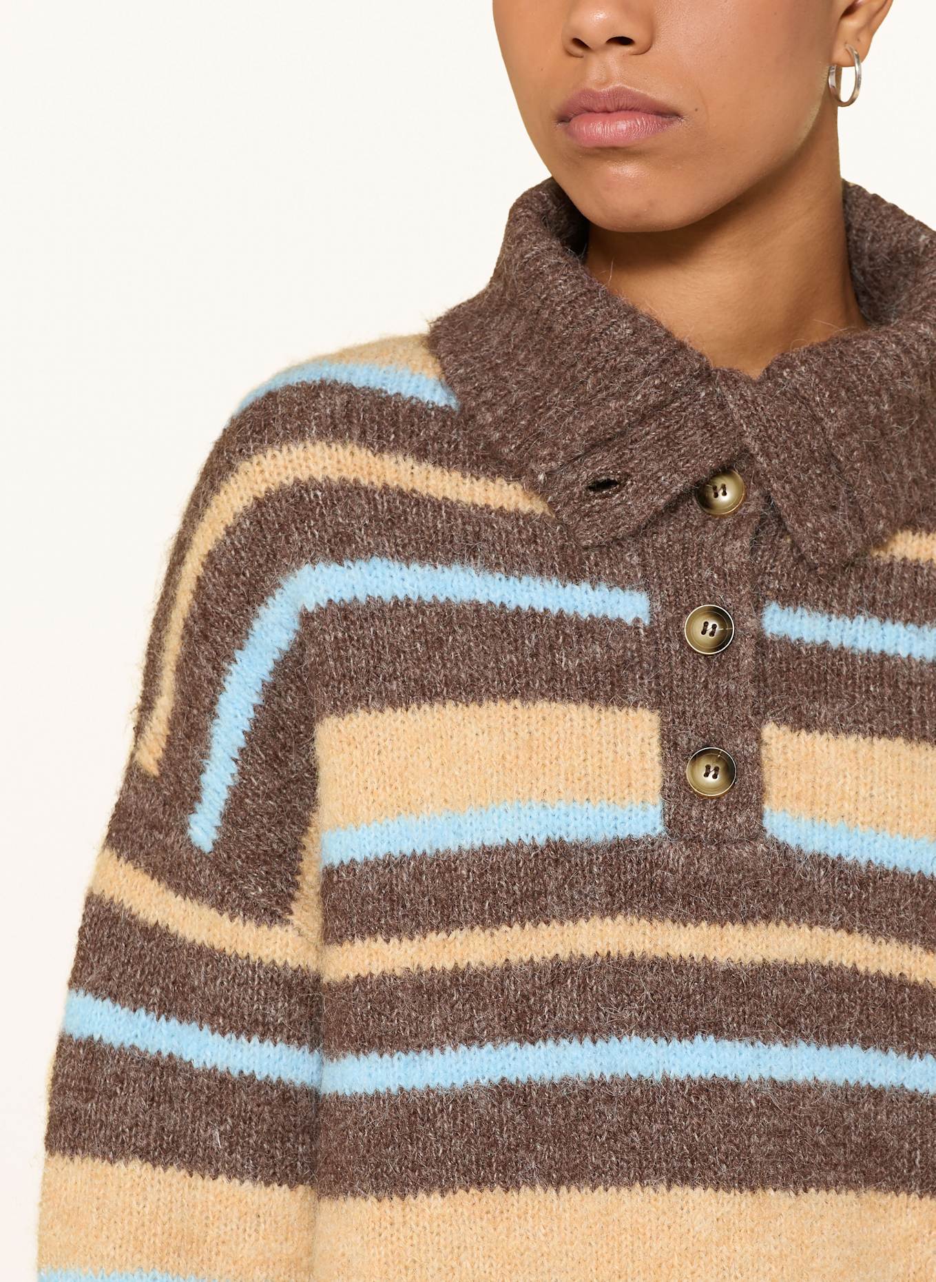 NEO NOIR Pullover CAMMINA: DUNKELBRAUN / HELLORANGE / HELLBLAU