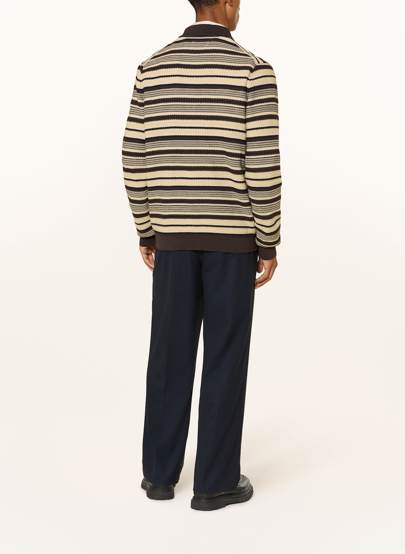 NN.07 Kardigan NOLAN: CIEMNOBRĄZOWY / BEŻOWY / GRANATOWY