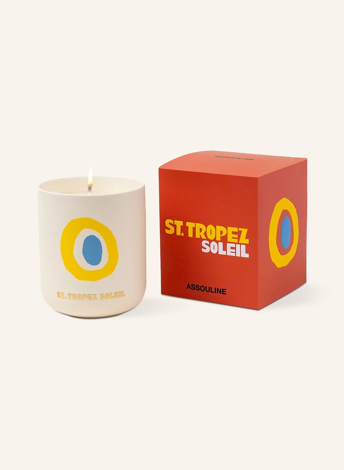 ASSOULINE Scented candle ST. TROPEZ: WHITE / YELLOW / BLUE