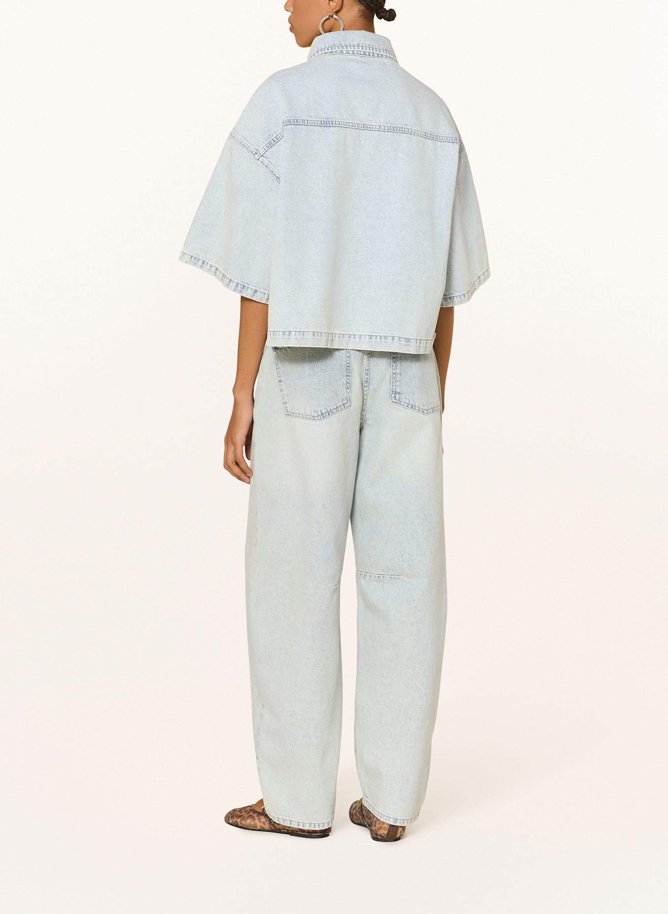 darling harbour Denim blouse: LIGHT BLUE