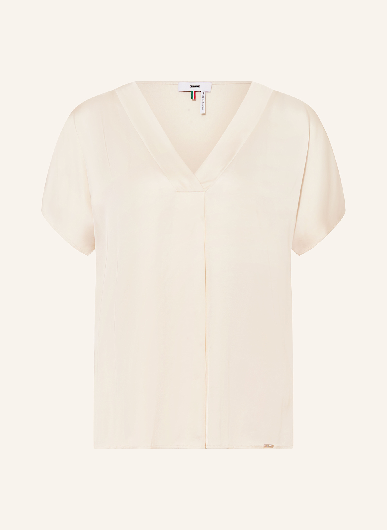 CINQUE Blusentop CIVANE im Materialmix: ECRU
