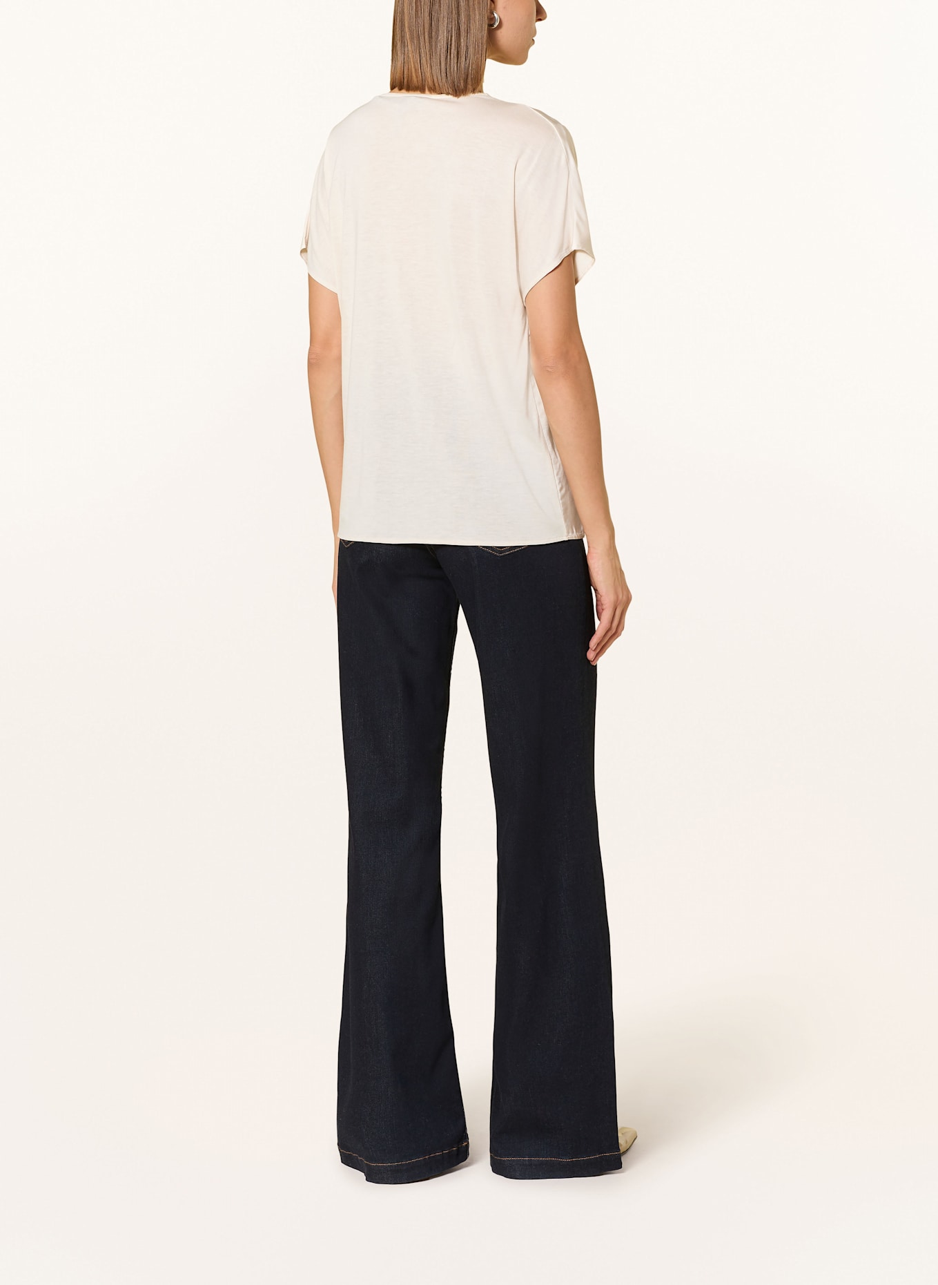 CINQUE Blusentop CIVANE im Materialmix: ECRU