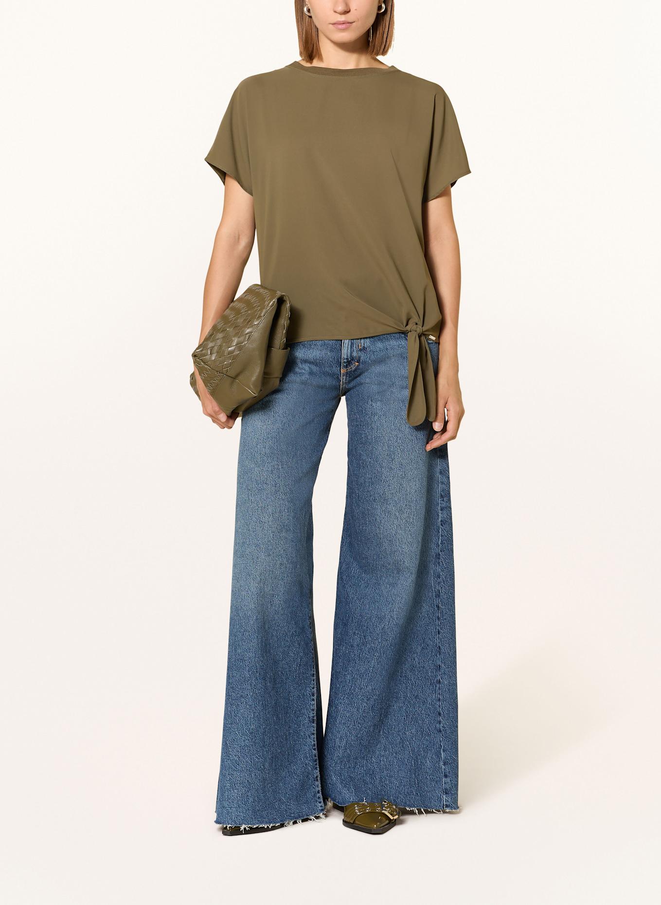 CINQUE Blusentop CIPERLA im Materialmix: OLIV