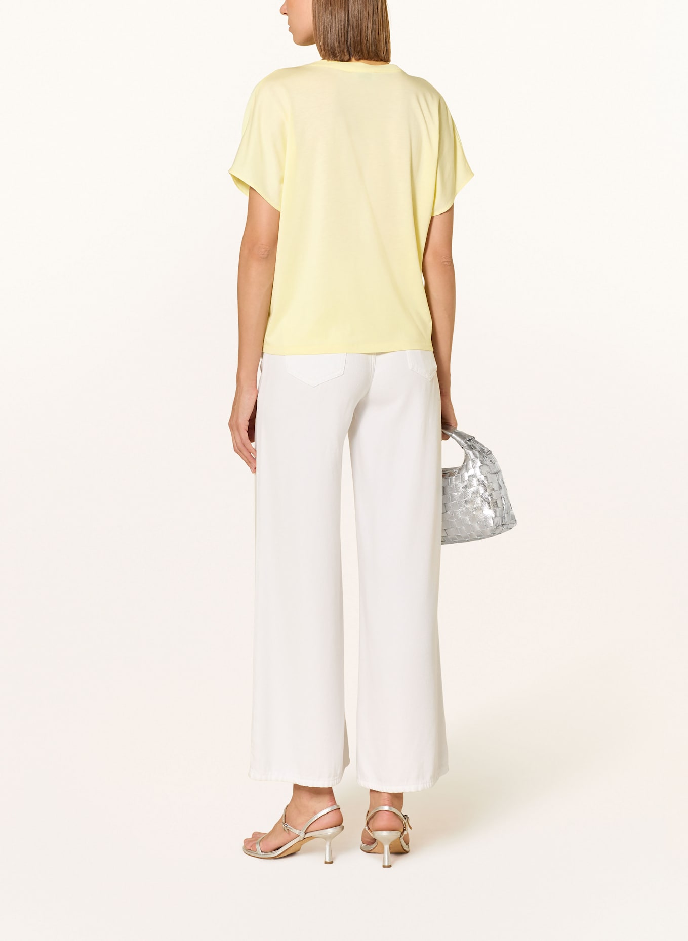 CINQUE Blusentop CIPERLA im Materialmix: HELLGELB