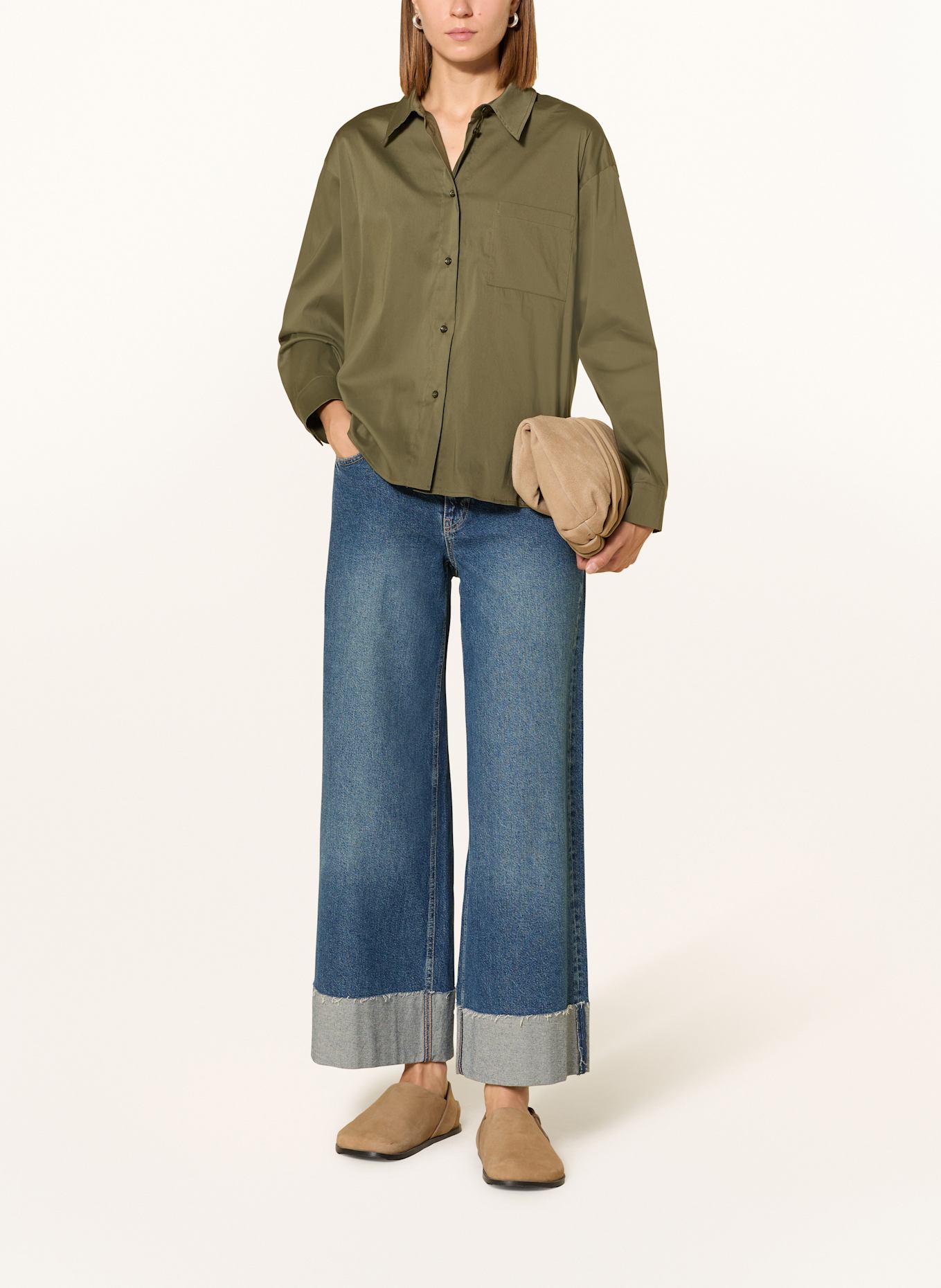 CINQUE CITARI shirt blouse: OLIVE