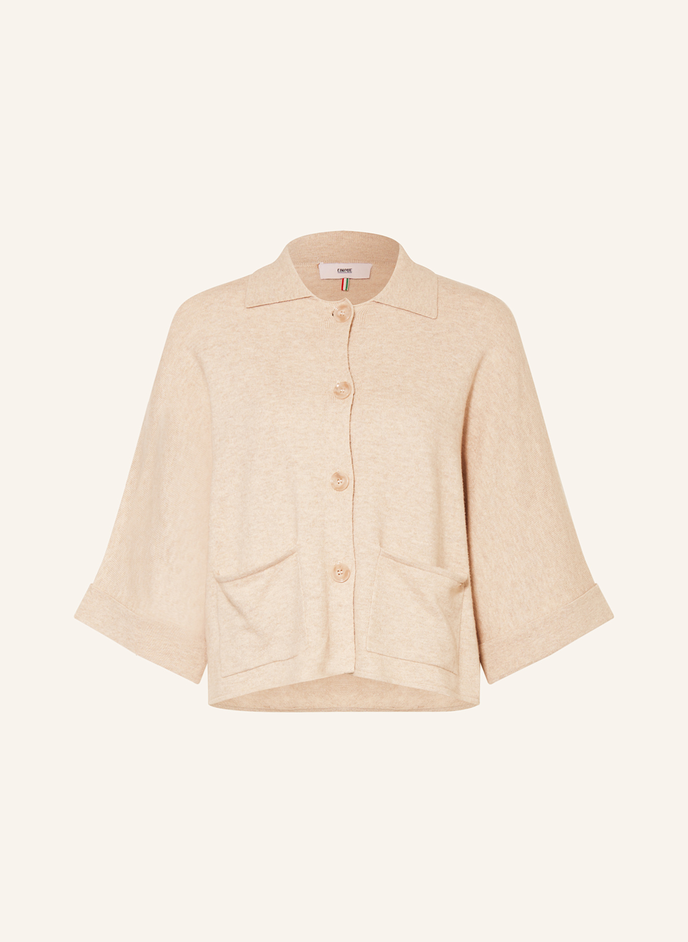 CINQUE Strickjacke CIOLLA mit 3/4-Arm: CREME
