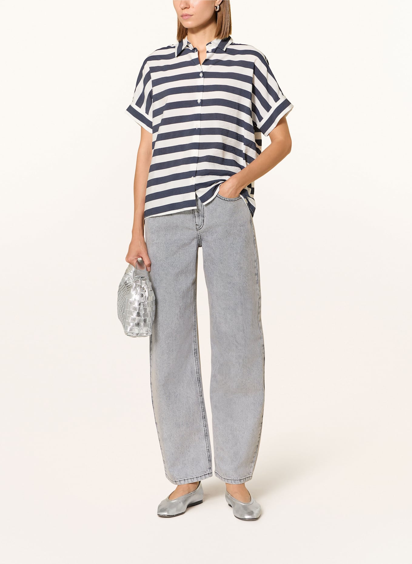 CINQUE Jeansy barrel CISINA: JASNOCZARY