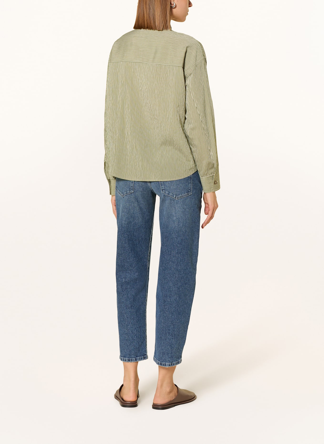 CINQUE Bluse CIPALINA: GRÜN / CREME