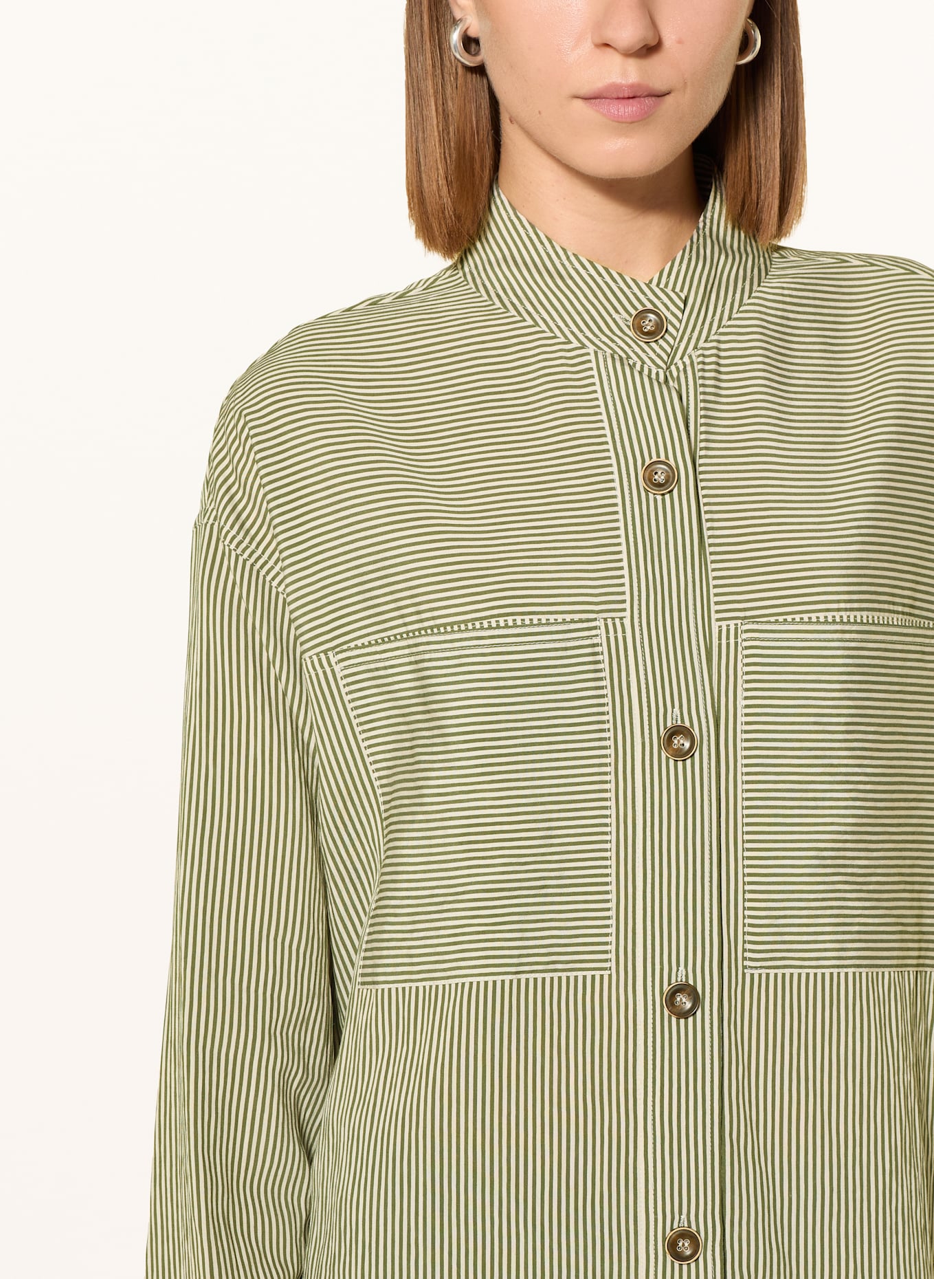 CINQUE Bluse CIPALINA: GRÜN / CREME