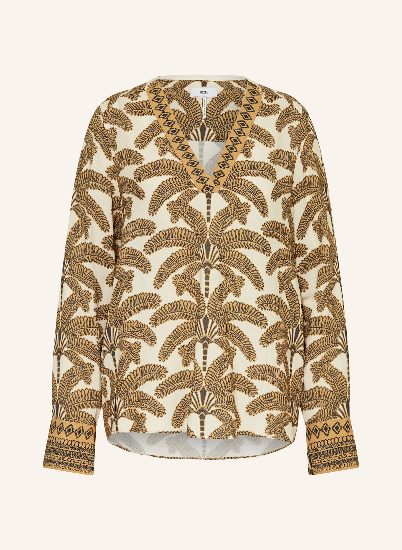 CINQUE Blusentop CITAUBA: BEIGE / HELLBRAUN / SCHWARZ