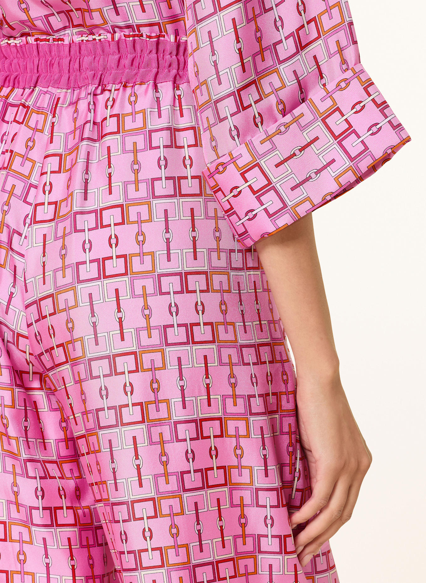 SEM PER LEI Marlenehose aus Seide: PINK / ORANGE