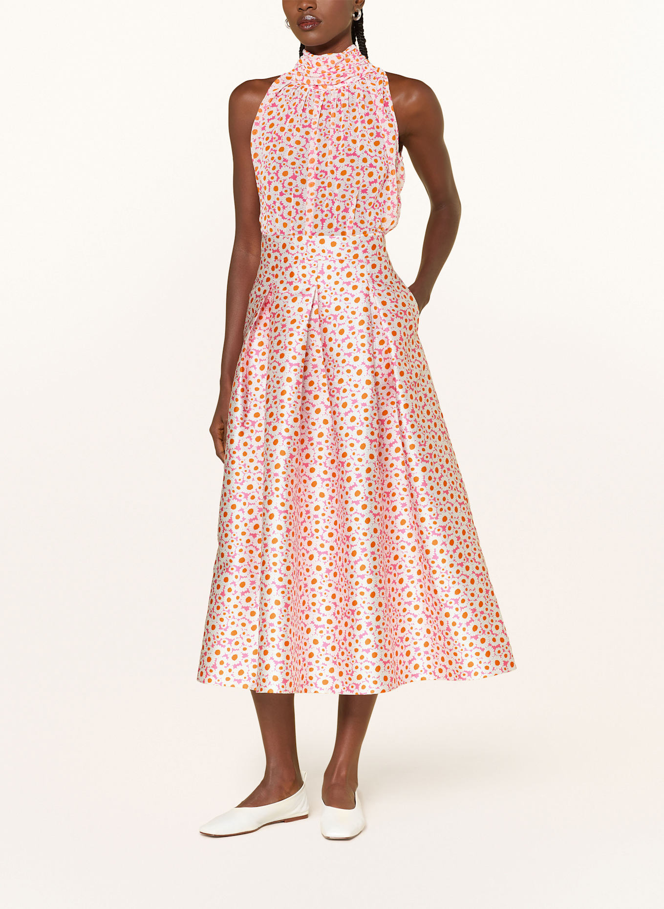 SEM PER LEI Blusentop: WEISS / PINK / ORANGE