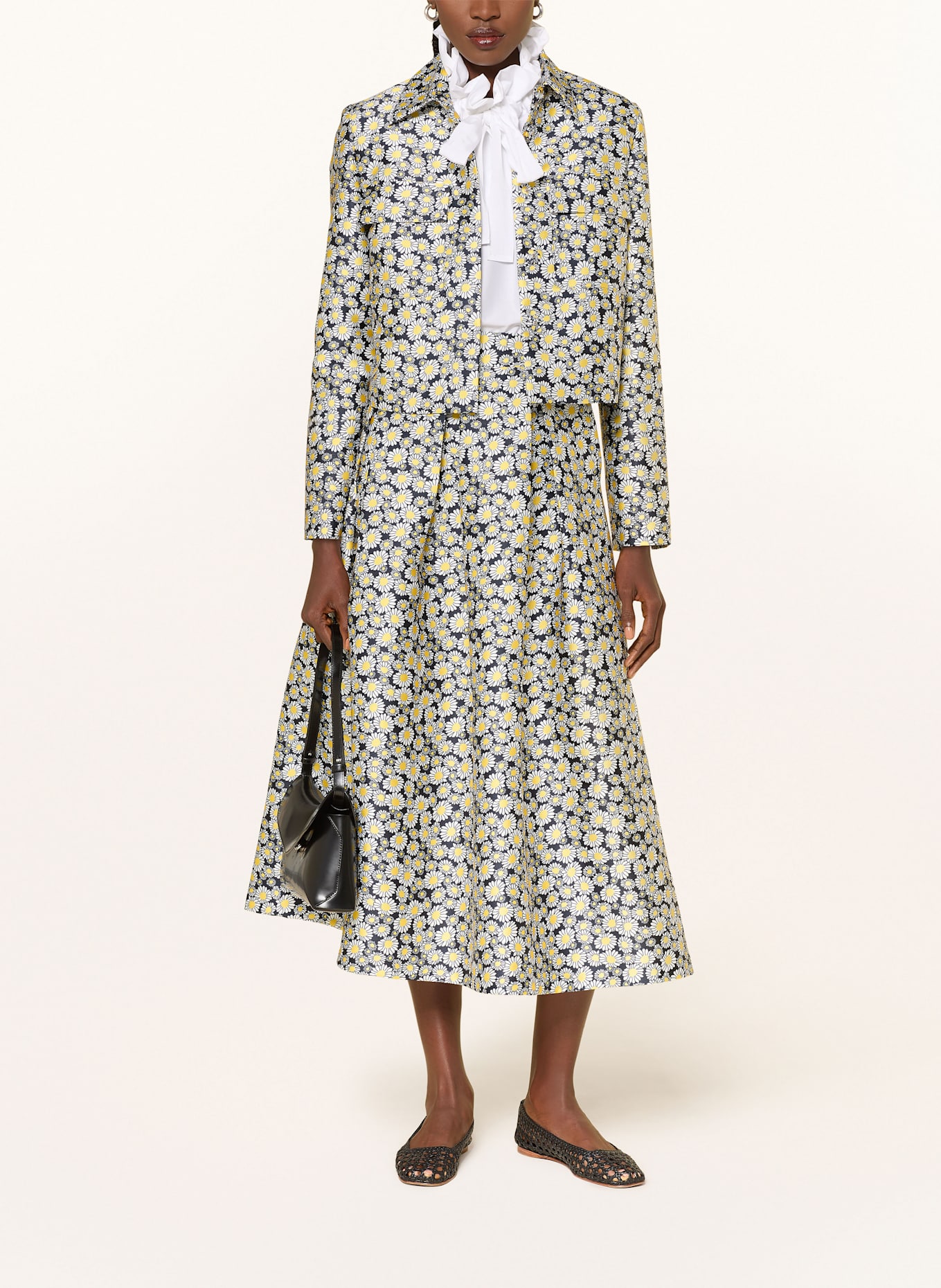 SEM PER LEI Faltenrock: SCHWARZ / GELB / WEISS