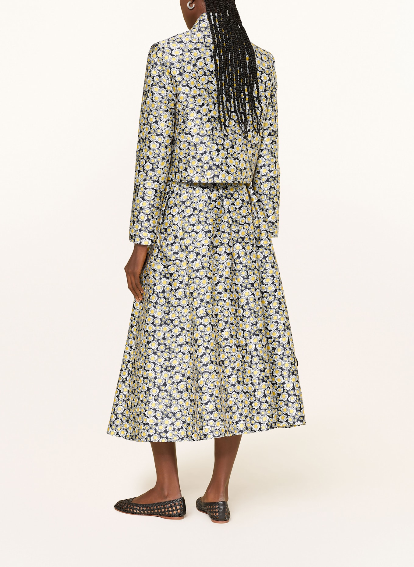 SEM PER LEI Faltenrock: SCHWARZ / GELB / WEISS