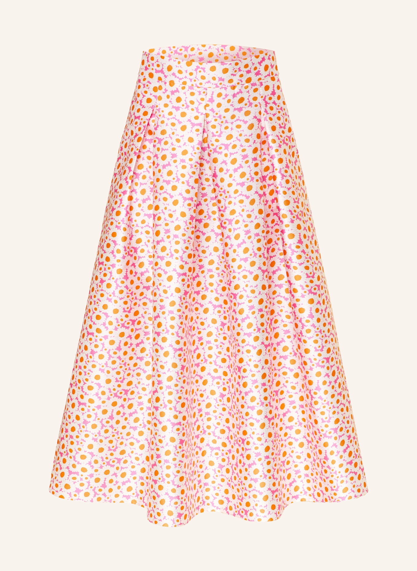 SEM PER LEI Faltenrock: WEISS / PINK / ORANGE