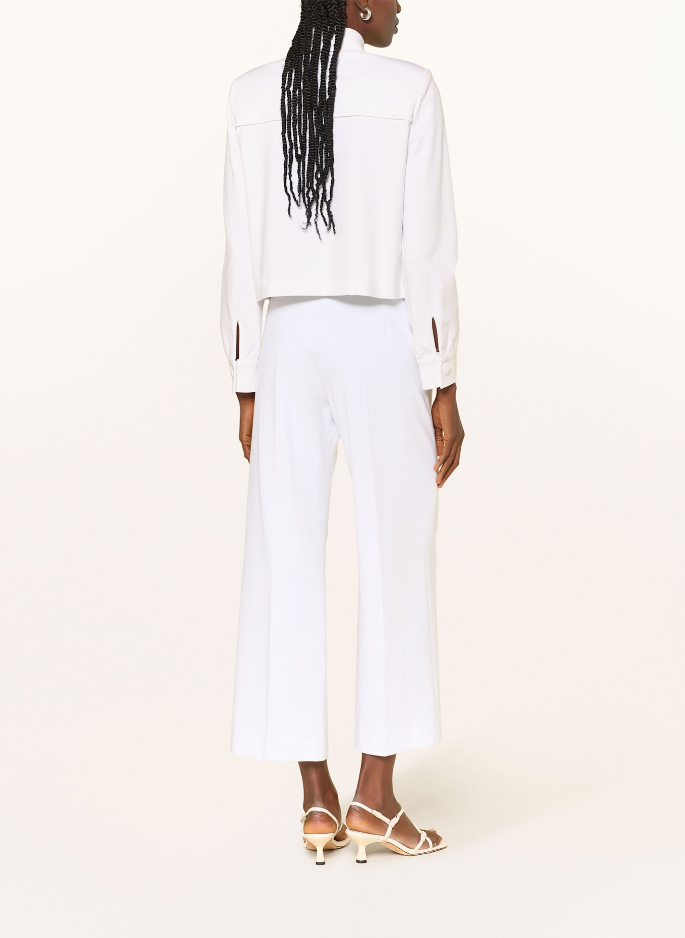 SEM PER LEI Jersey-Kastenjacke: WEISS