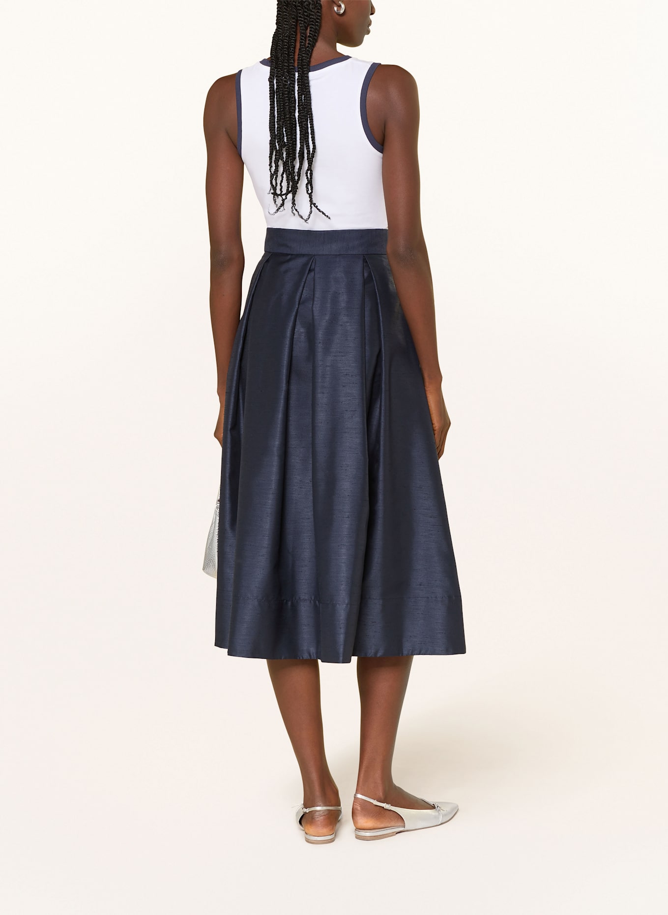 SEM PER LEI Top: WEISS / DUNKELBLAU