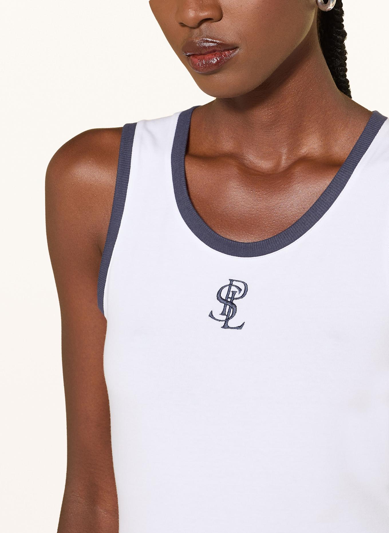 SEM PER LEI Top: WEISS / DUNKELBLAU